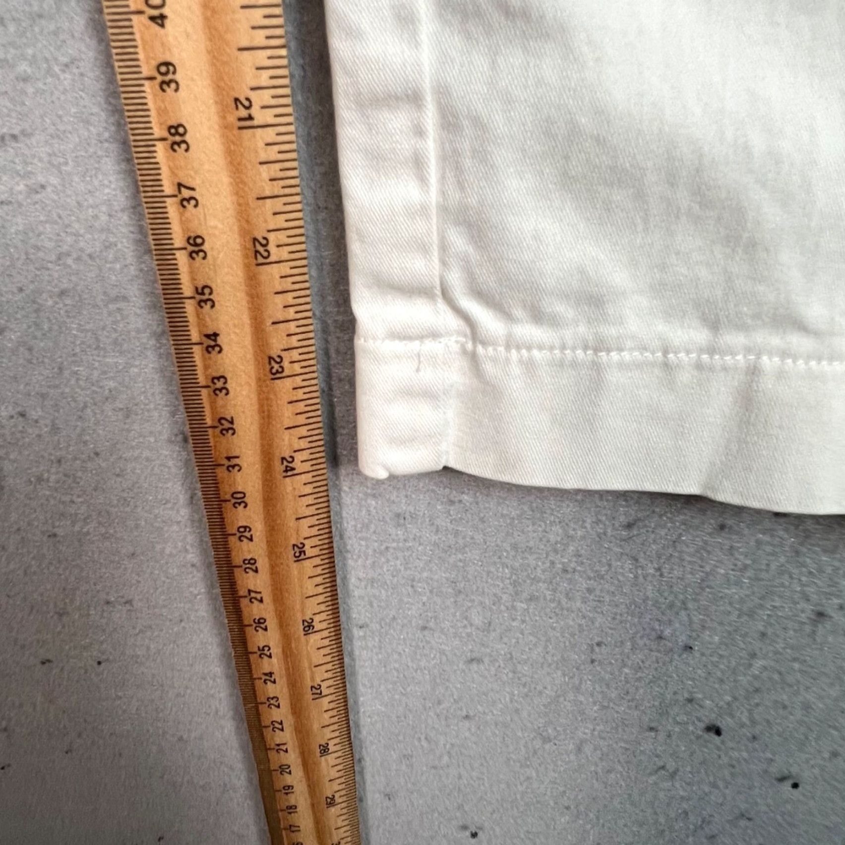 Vintage Babaton White High-Waisted Button-Fly Pants Womens 00 Cotton Blend Size 24" / US 00 / IT 34 - 7 Thumbnail