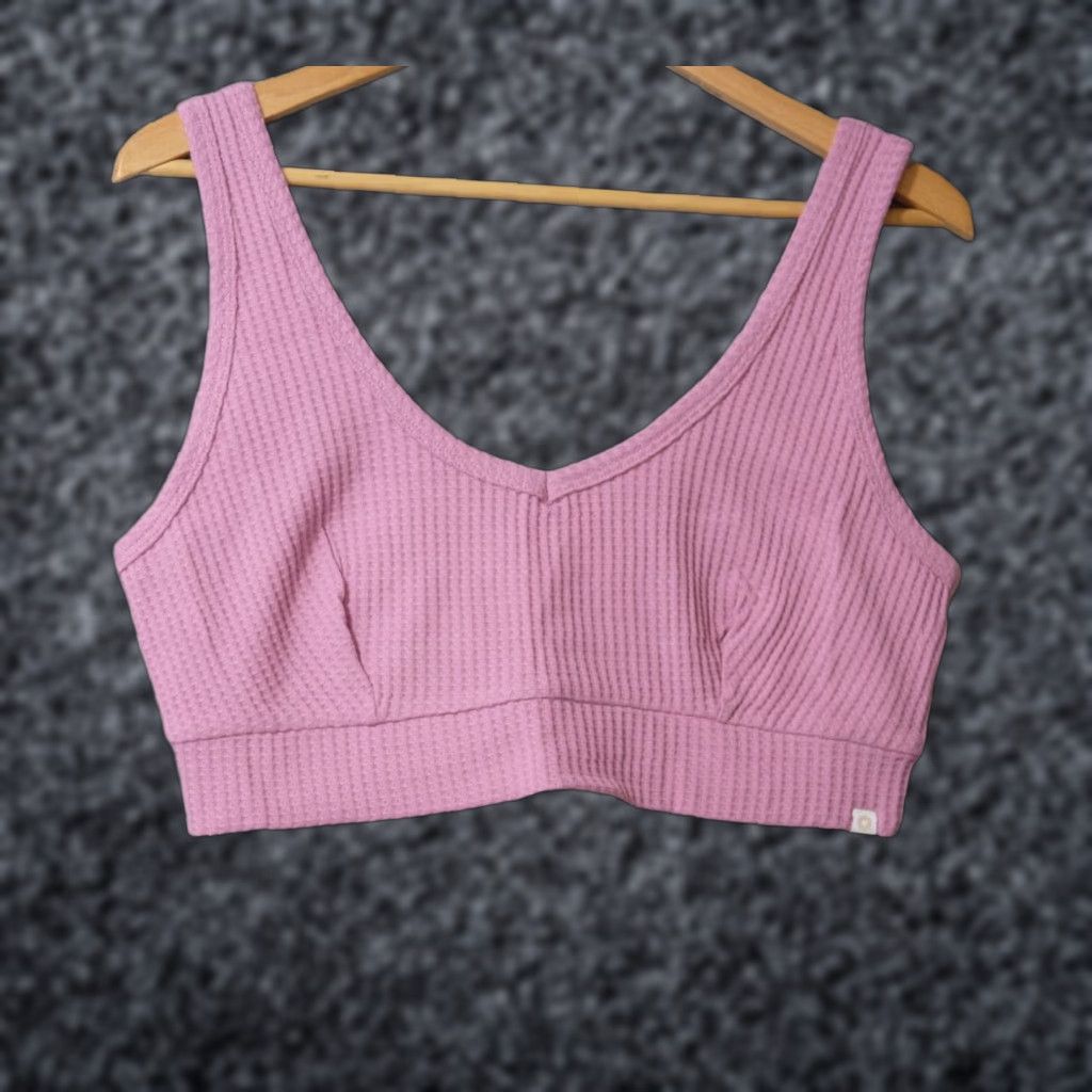 Old Navy Nwot! O.N.L.Y Old Navy Loves You Waffle Knit Sports Bra Women's XL Bilberry Breathable Unpadded Wireless Full Coverage Nike? Wait. Size ONE SIZE - 1 Thumbnail