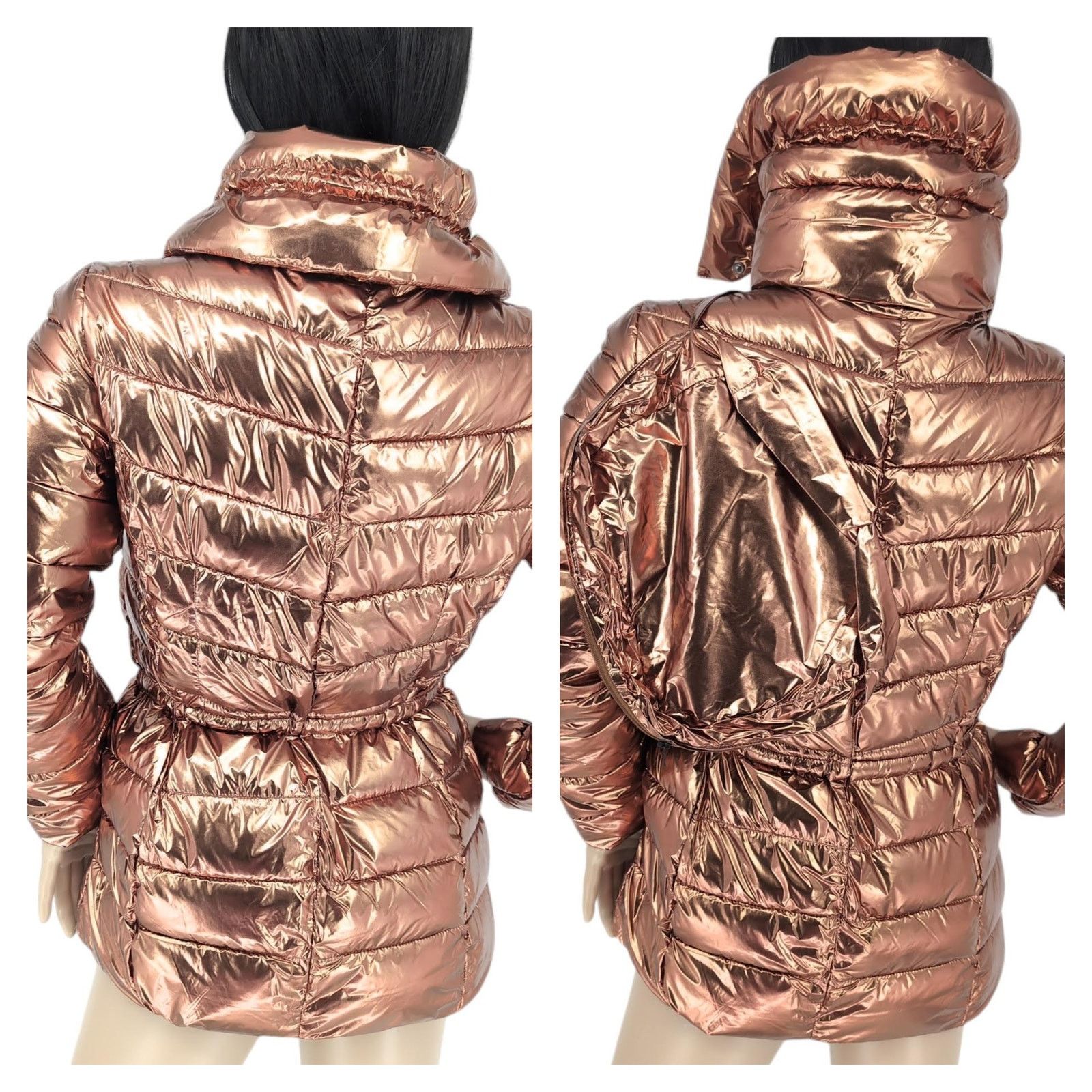 Desigual Desigual Jasmine Gold Metallic Puffer NWT Jacket -US Size XS Size XS / US 0-2 / IT 36-38 - 4 Thumbnail