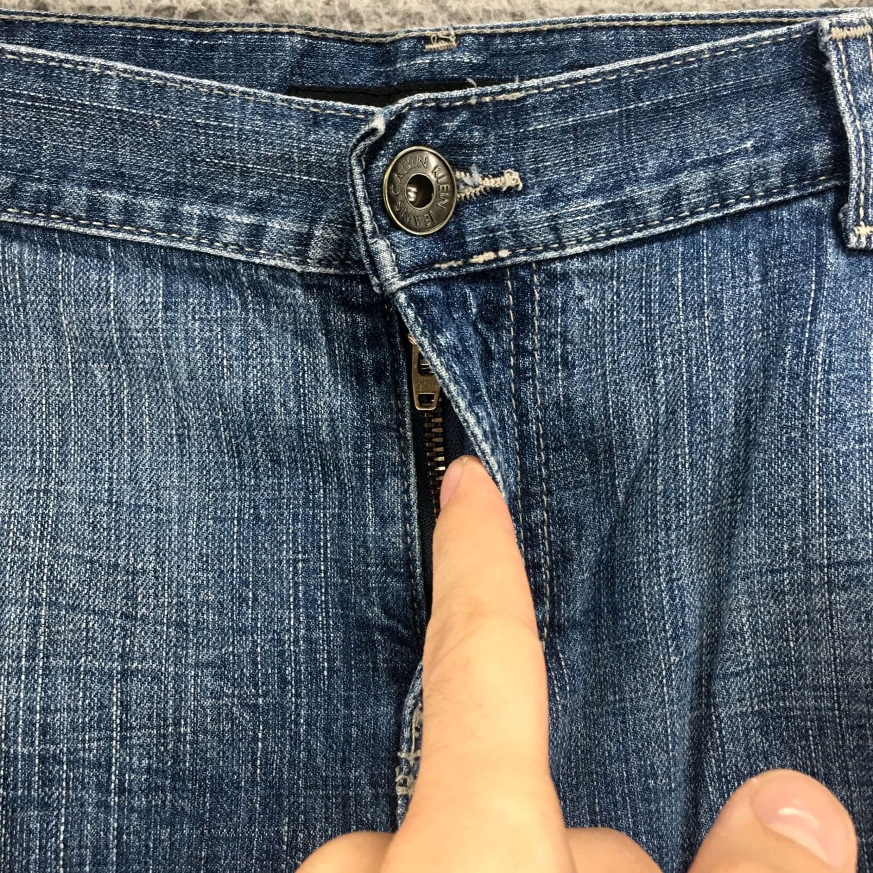Calvin Klein Calvin Klein Jeans Flared Womens 16 Blue Denim Cotton Blend Zip Size 38" / US 16 / IT 52 - 3 Thumbnail