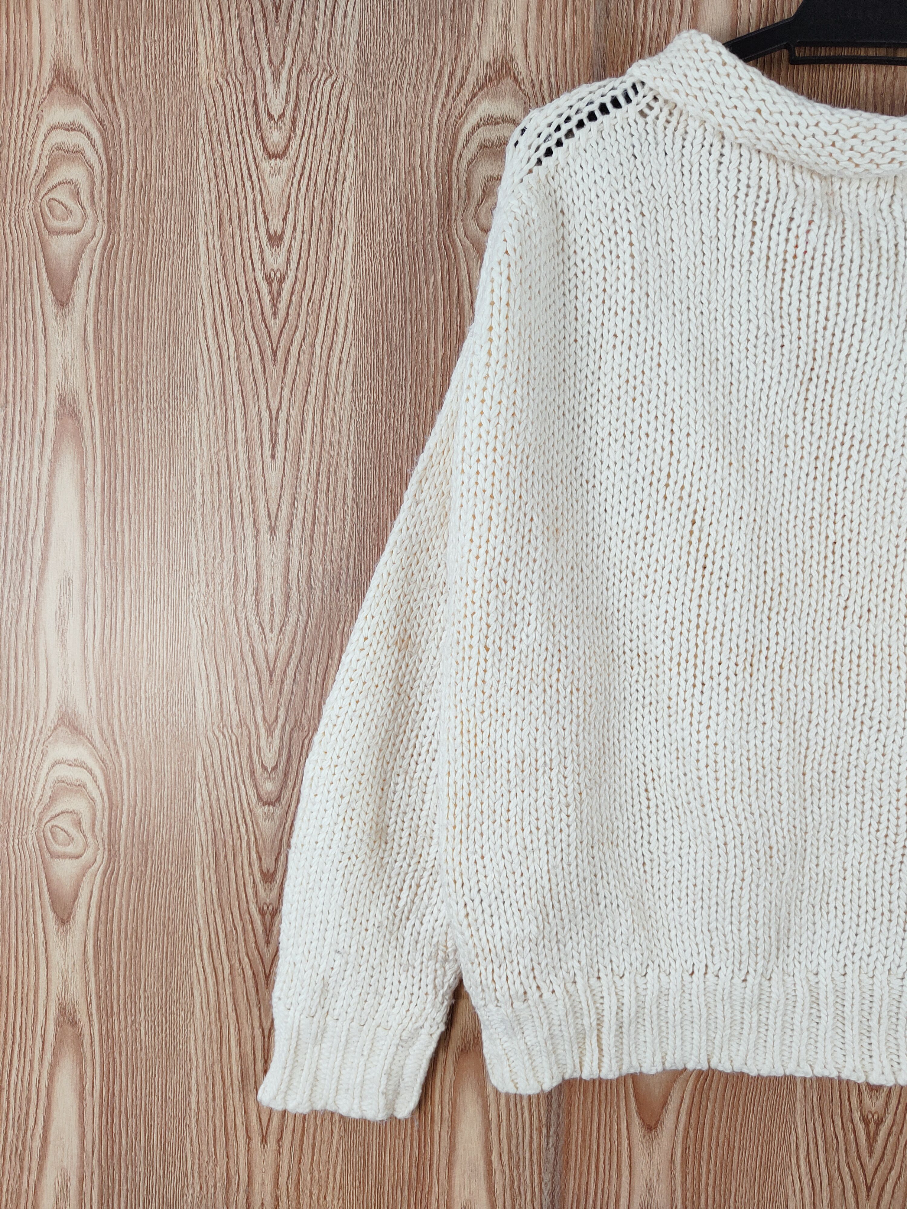 Vintage Bad-Stevie Beige Knitwear Sweatshirts #W485 Size US M / EU 48-50 / 2 - 9 Thumbnail