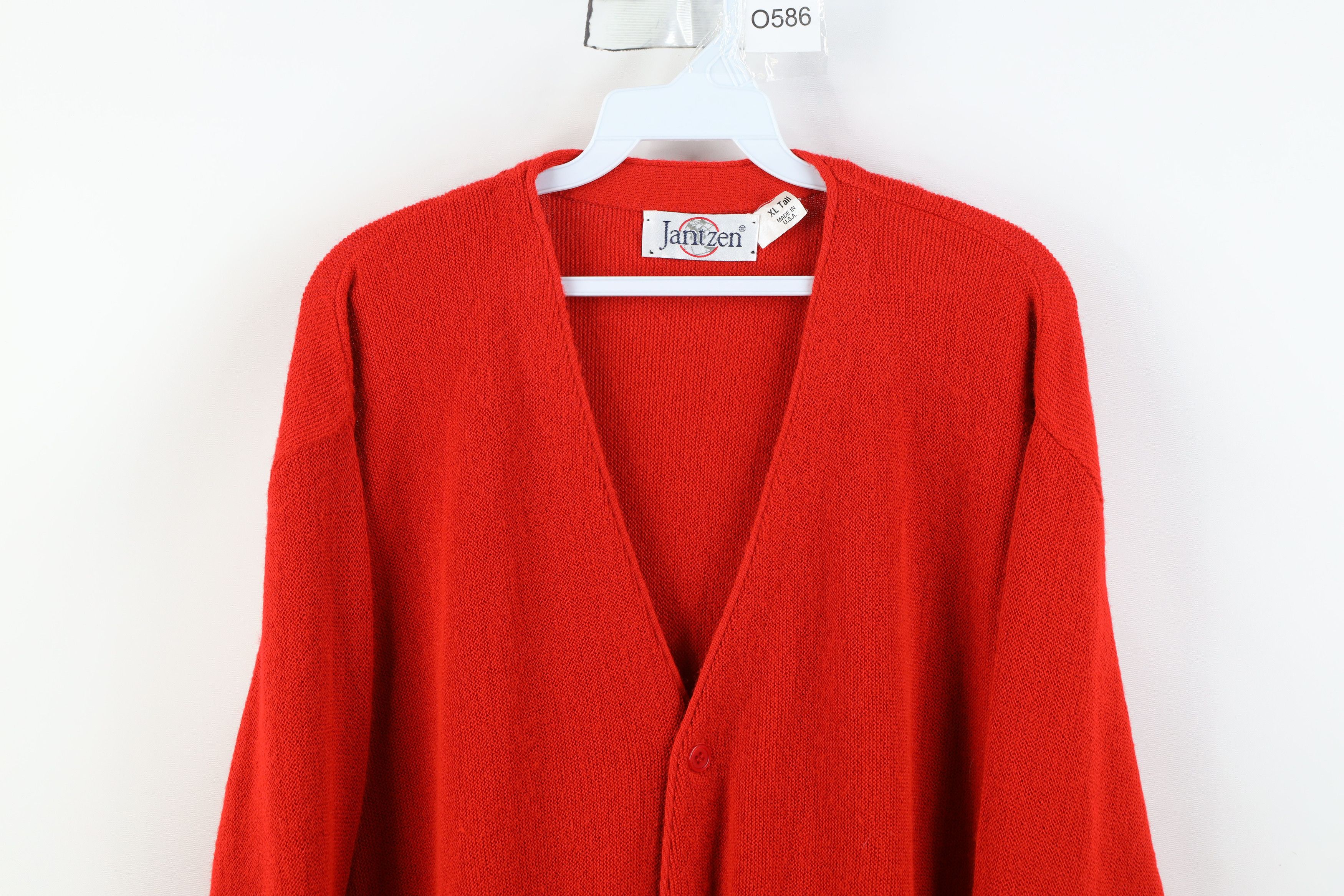 Vintage Vintage 70s Streetwear Kurt Cobain Cardigan Sweater Red USA Size US XL / EU 56 / 4 - 2 Thumbnail