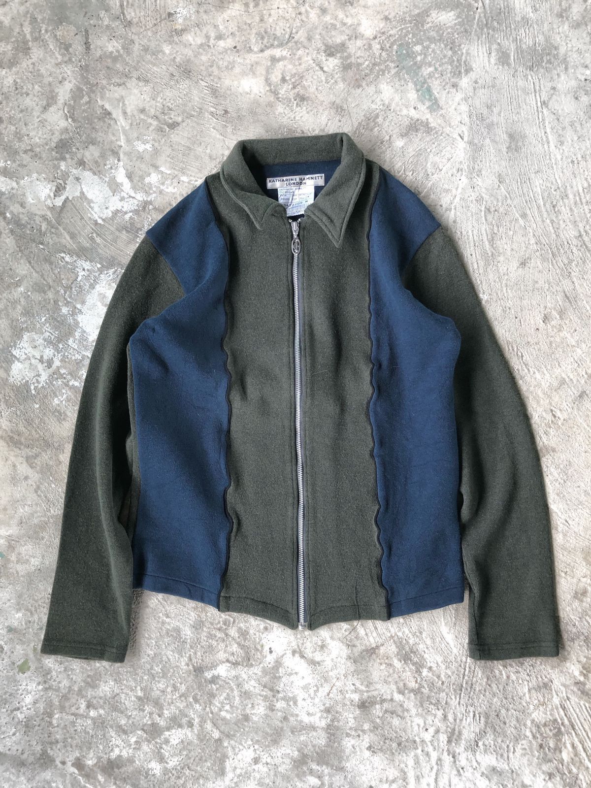 image of Katharine Hamnett London Katharine Hammnett London Cut & Shawn Jacket in Green, Men's (Size Medium)