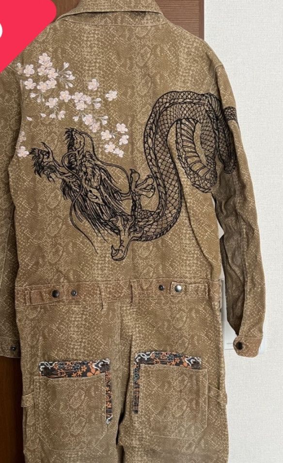 Japanese Brand Japanese Motive 🔥 Karakuri Tamashi Overalls Size US 43 - 4 Thumbnail