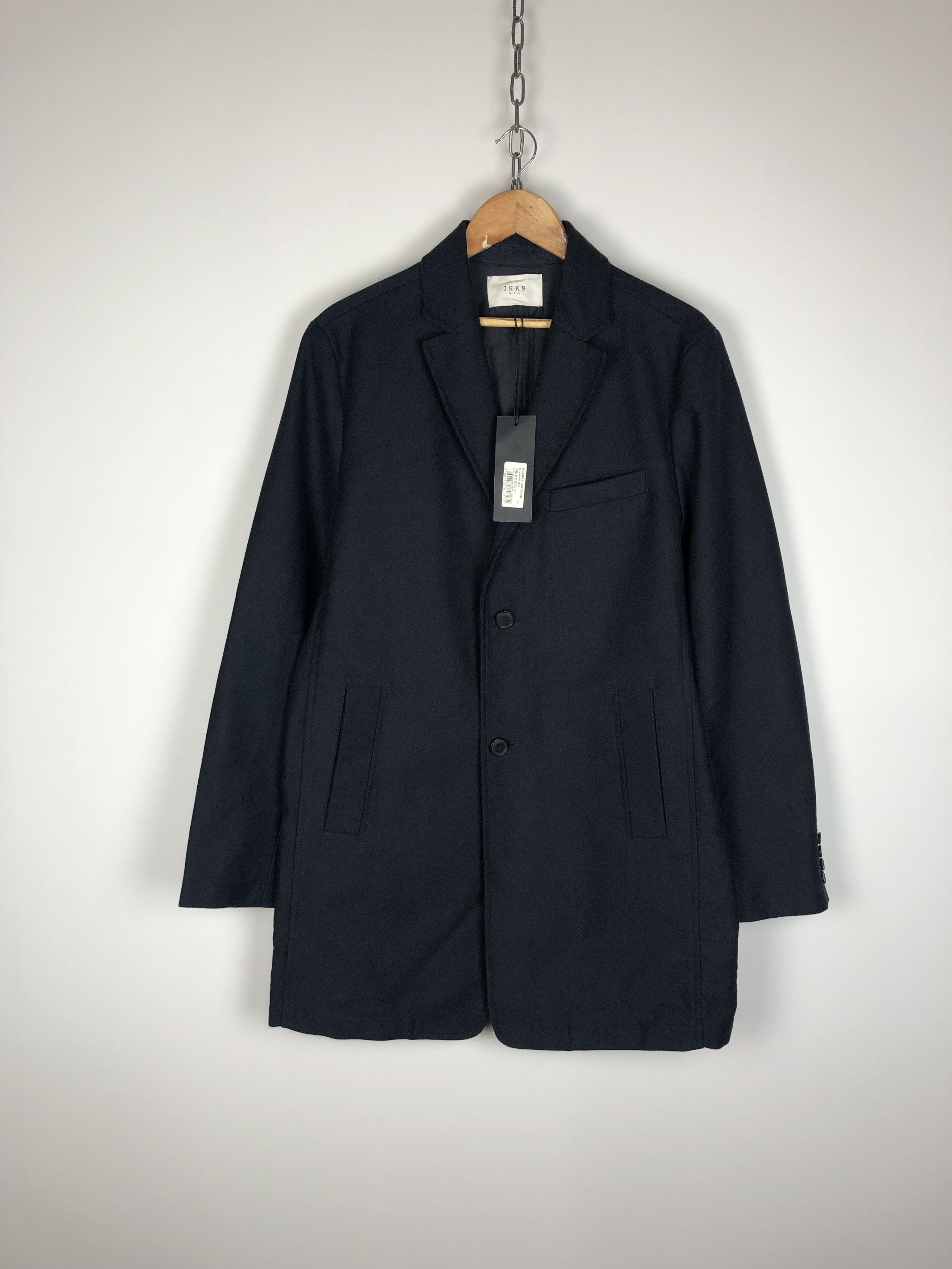 IKKS IKKS Trench Coat Jacket Navy siz 52 Size US L / EU 52-54 / 3 - 1 Thumbnail