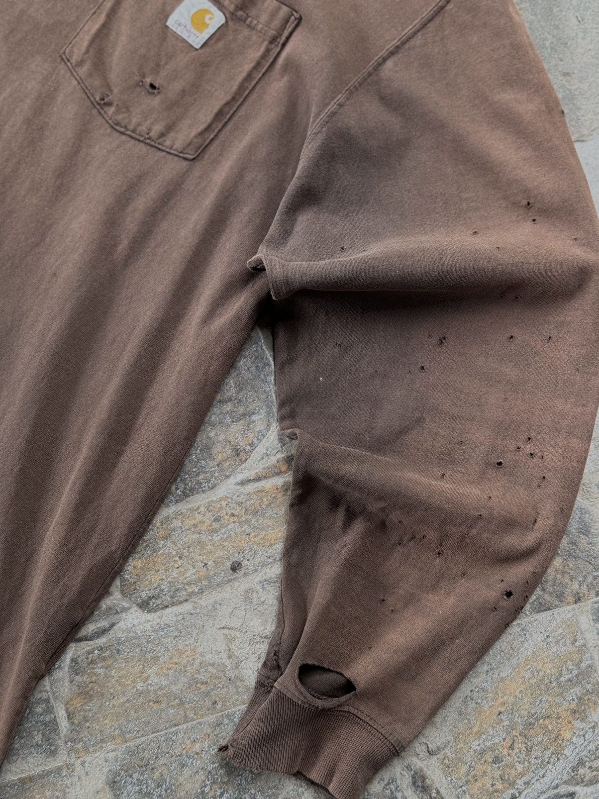 Carhartt × Vintage Vintage Trashed Carhartt Longsleeve Size US L / EU 52-54 / 3 - 2 Thumbnail