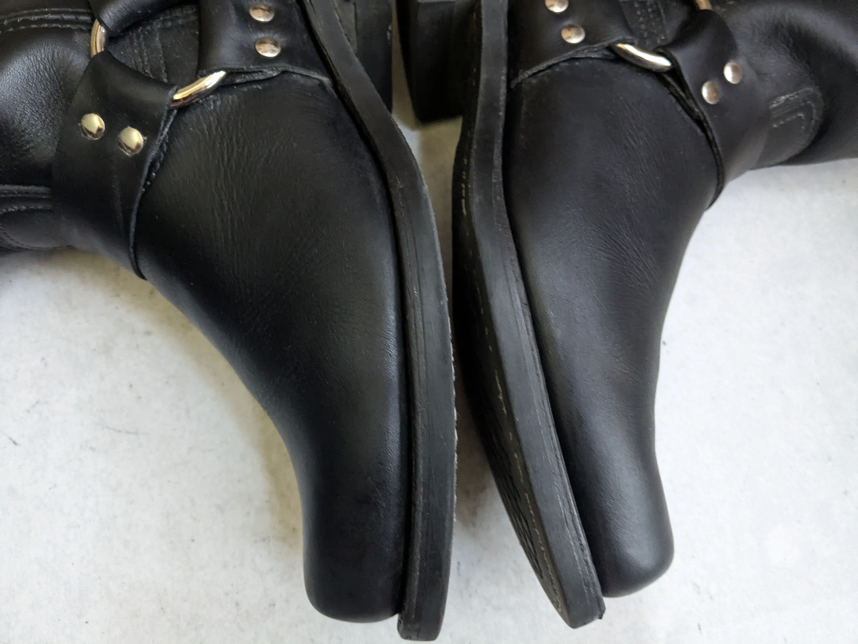 Frye Frye Harness Boots Black Leather 9.5 M Leather Buckle Size US 9.5 / EU 42-43 - 9 Thumbnail