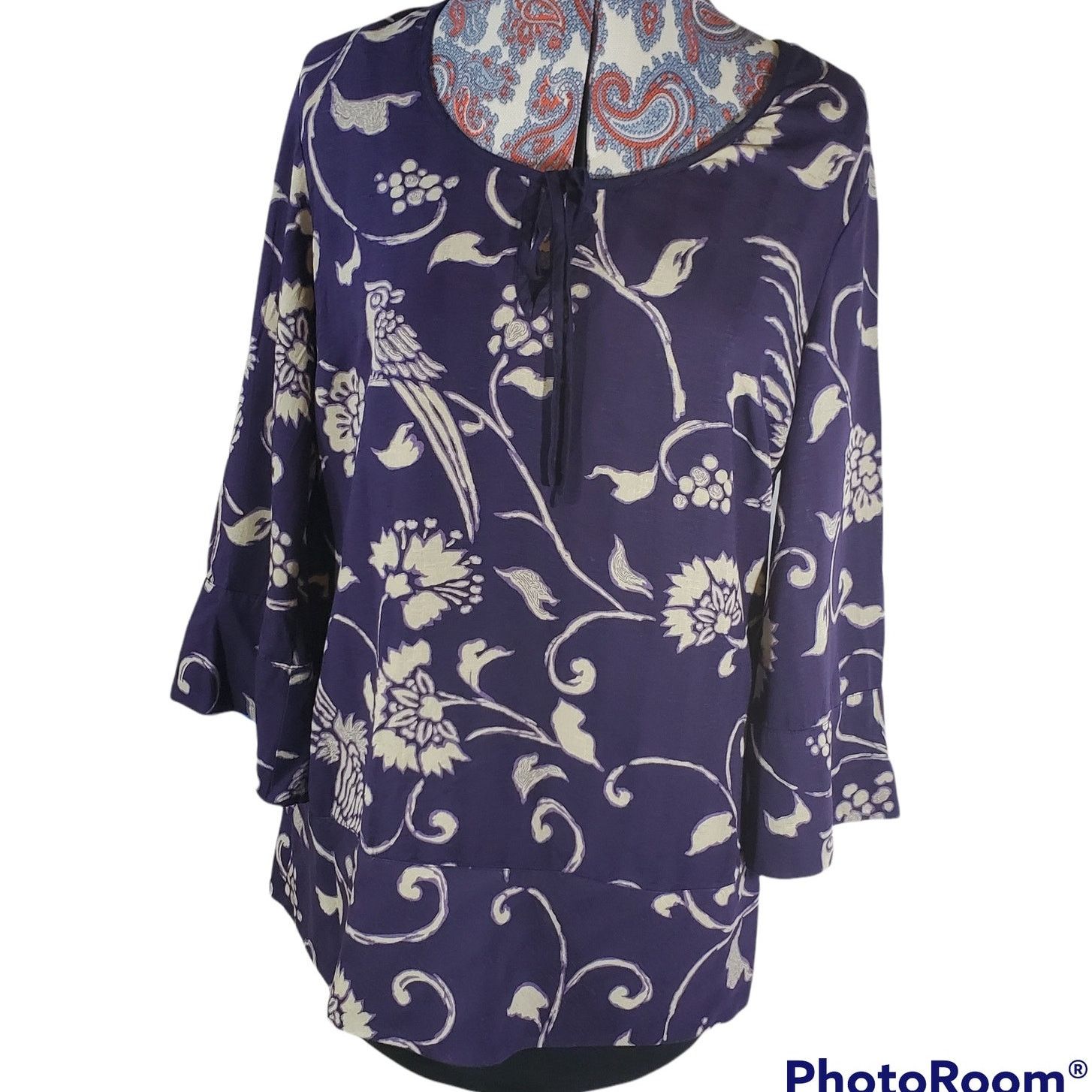 Lucky Brand Lucky Brand | Beautiful Purple Bird Print Tunic | Medium Size M / US 6-8 / IT 42-44 - 1 Thumbnail