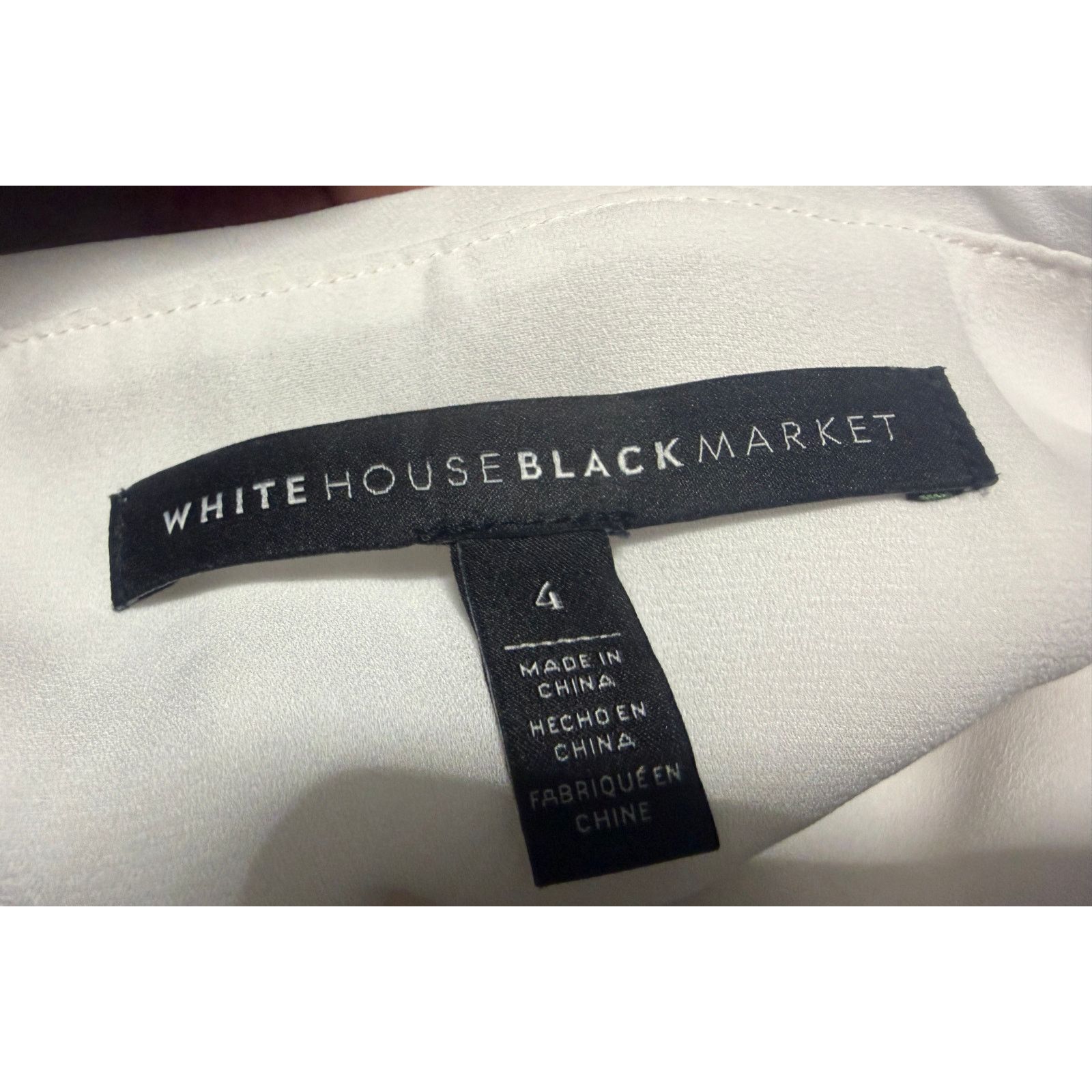 White House Black Market White House Black Market Ivory Chiffon Layered Blouse Sz 4 Size S / US 4 / IT 40 - 12 Thumbnail