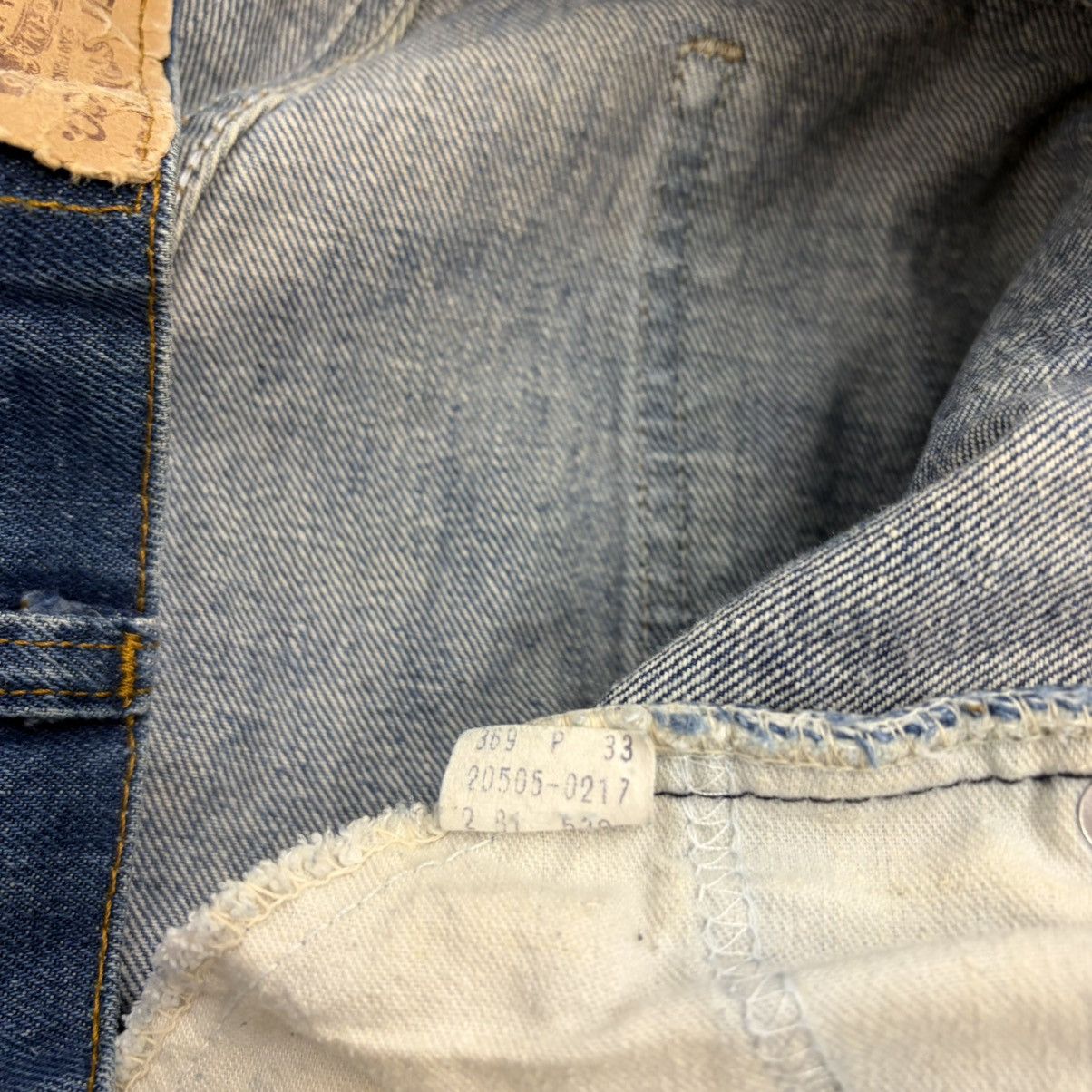 Levi's Vintage 80s Levi's 505 Blue Regular Orange Tab Jeans 36x26 Size US 36 / EU 52 - 4 Thumbnail