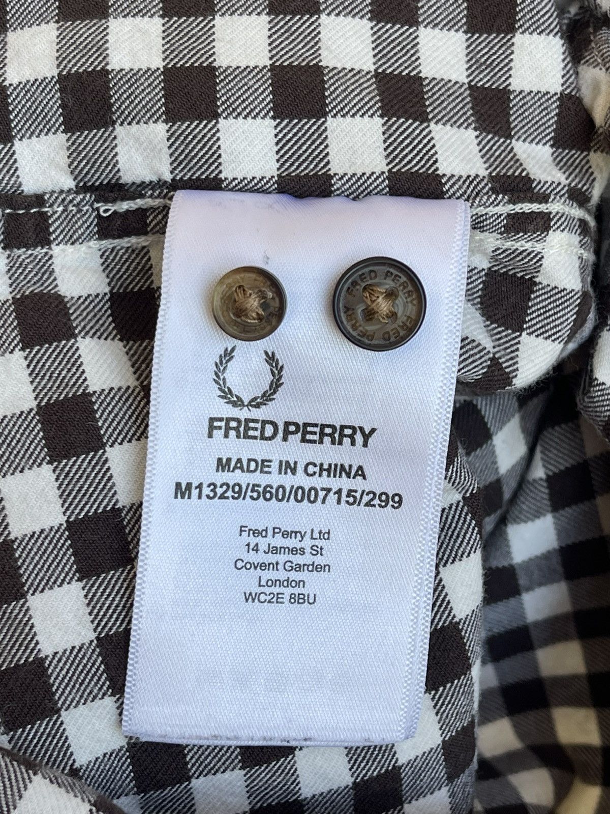 Fred Perry Fred Perry Gingham Check Flannel Button Down L/S Shirt Size US XXL / EU 58 / 5 - 8 Thumbnail
