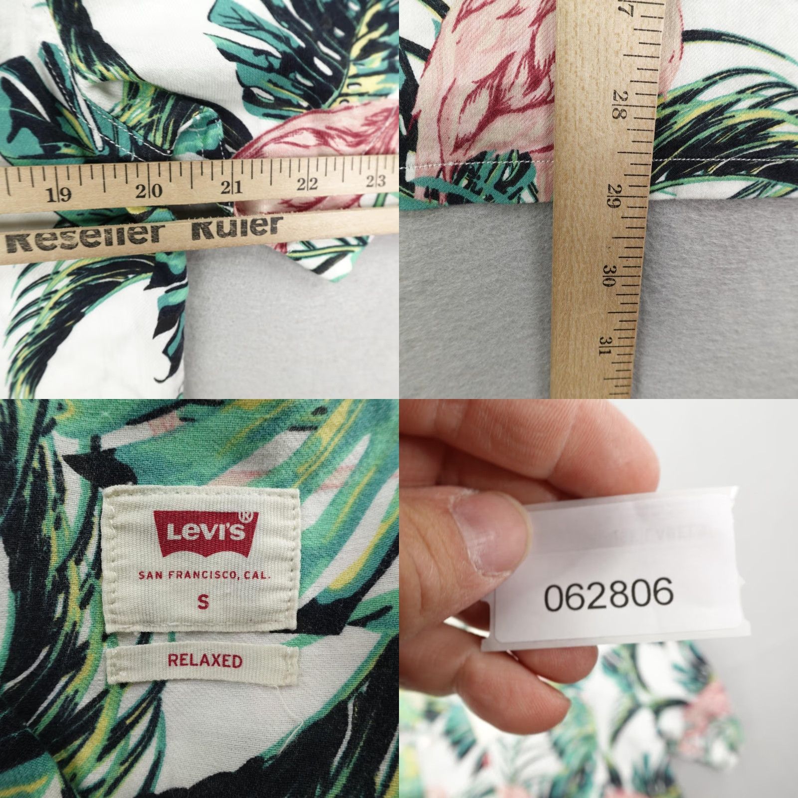 Levi's Levi's Button-Up Shirt Mens Small Multicolor Flamingo Hawaiian Tropical Print NEW Size US S / EU 44-46 / 1 - 8 Thumbnail