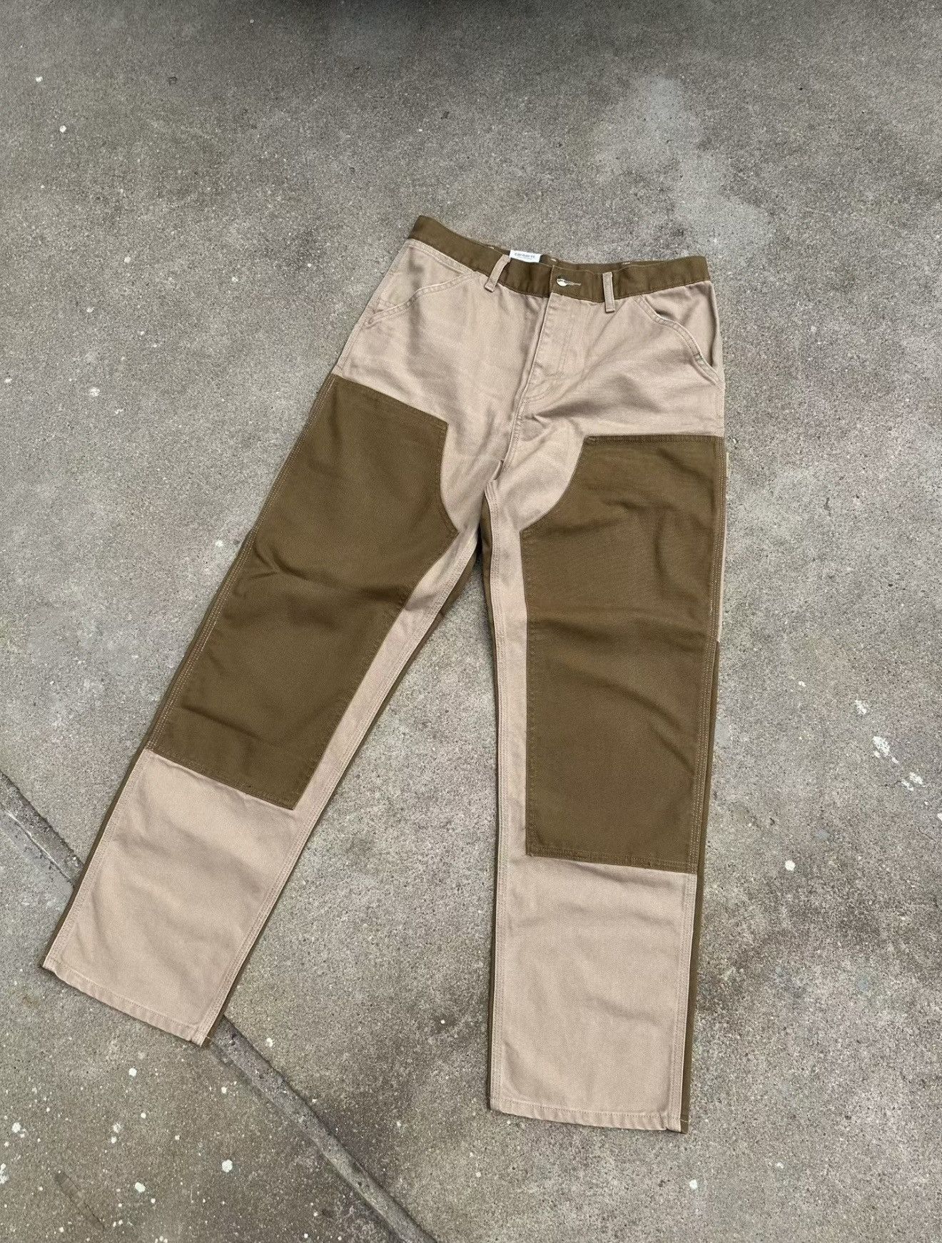 Carhartt Carhartt WIP Two Tone Double Knee Pant – Hamilton Brown Size US 32 / EU 48 - 1 Thumbnail