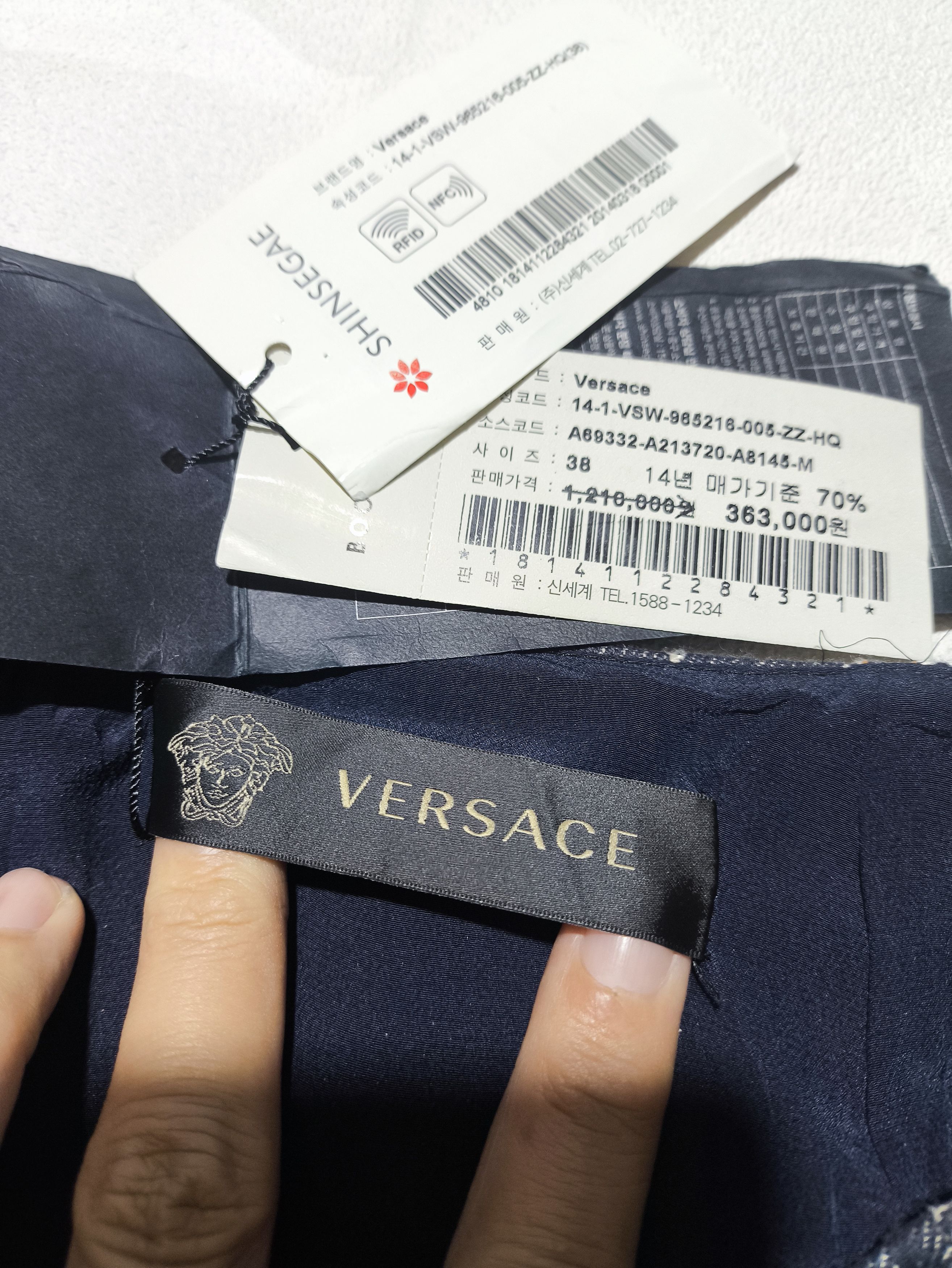 Versace Versace Denim Mini Skirt Size 38" / US 16 / IT 52 - 6 Thumbnail