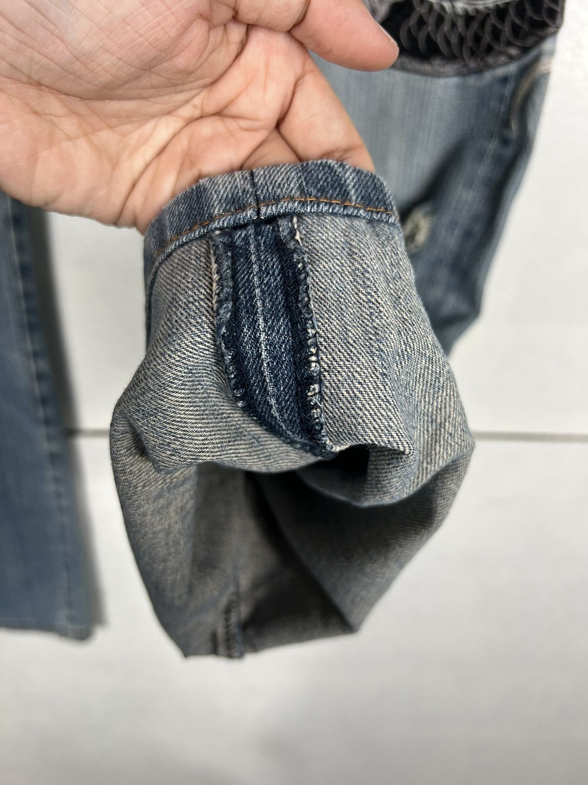 Japanese Brand 🔥 MEMORY SPECIAL KARA KURI KURI KUITTTT MAKEBA DENIM JEANS Size US 34 / EU 50 - 12 Thumbnail