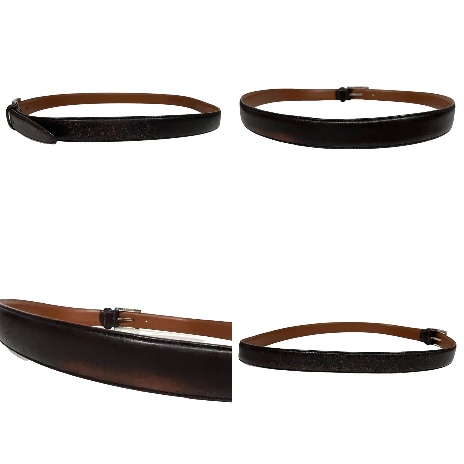 Brooks Brothers Brooks Brothers 346 Belt Dress Belt Leather Men 42 Dark Brown Size 42 Brown Men Belt Size 42 - 8 Thumbnail