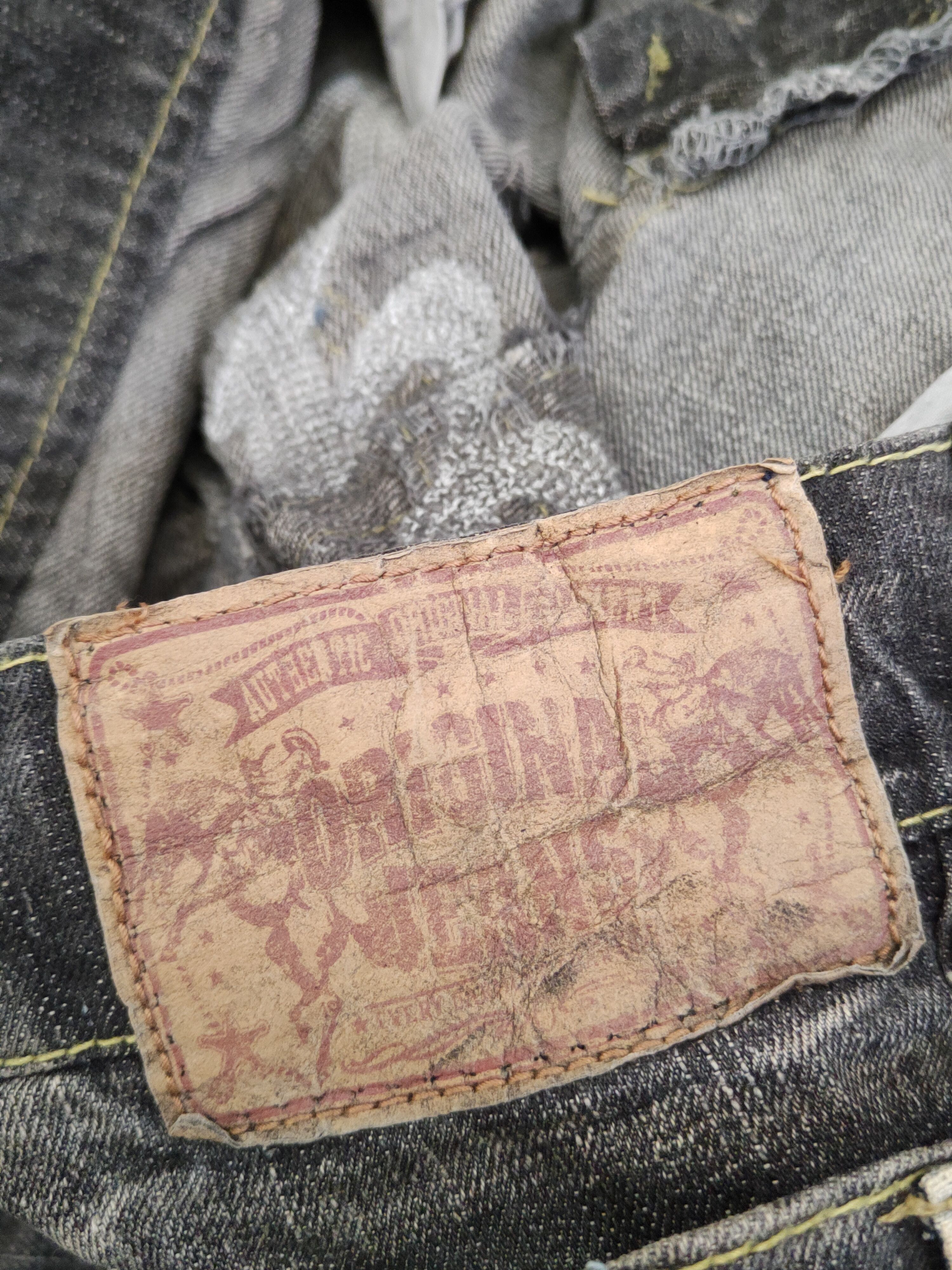 Japanese Brand Original Black Faded Distressed Short Jeans #W1833 Size US 31 - 15 Thumbnail