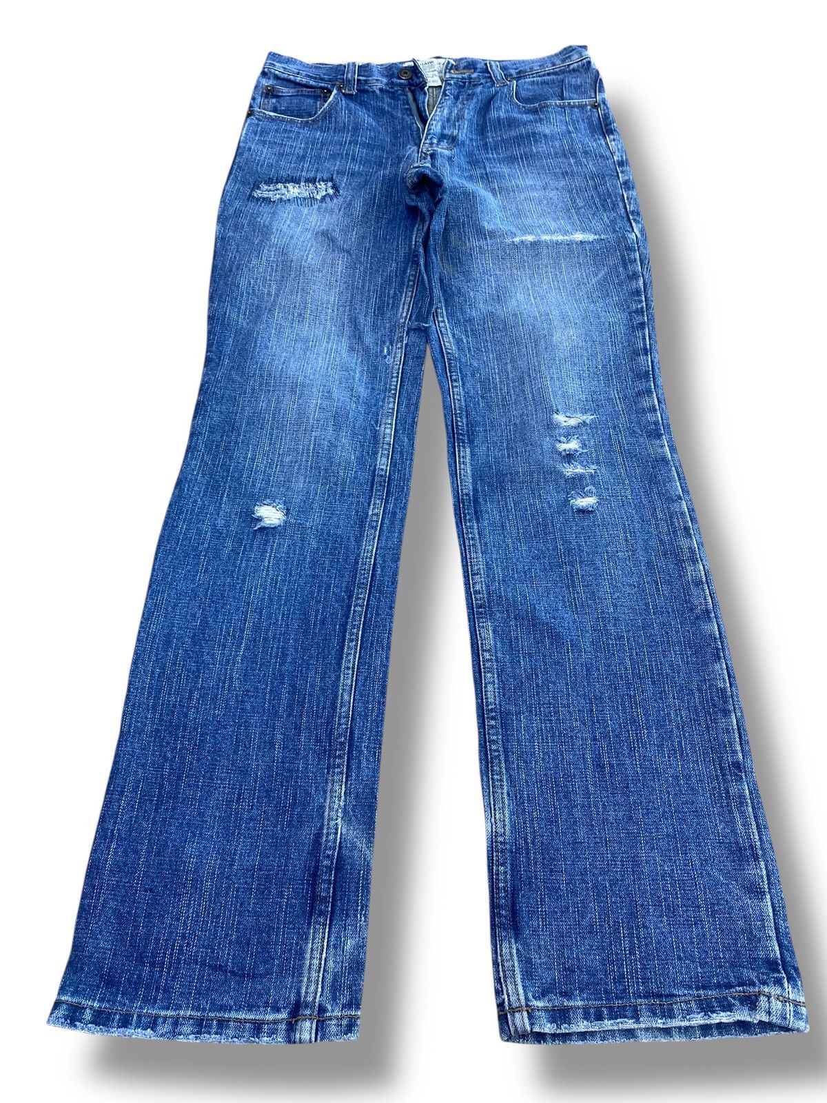 Other Big Shark Acid Dark Wash Style Ripped Loose Jeans Size US 32 / EU 48 - 1 Thumbnail