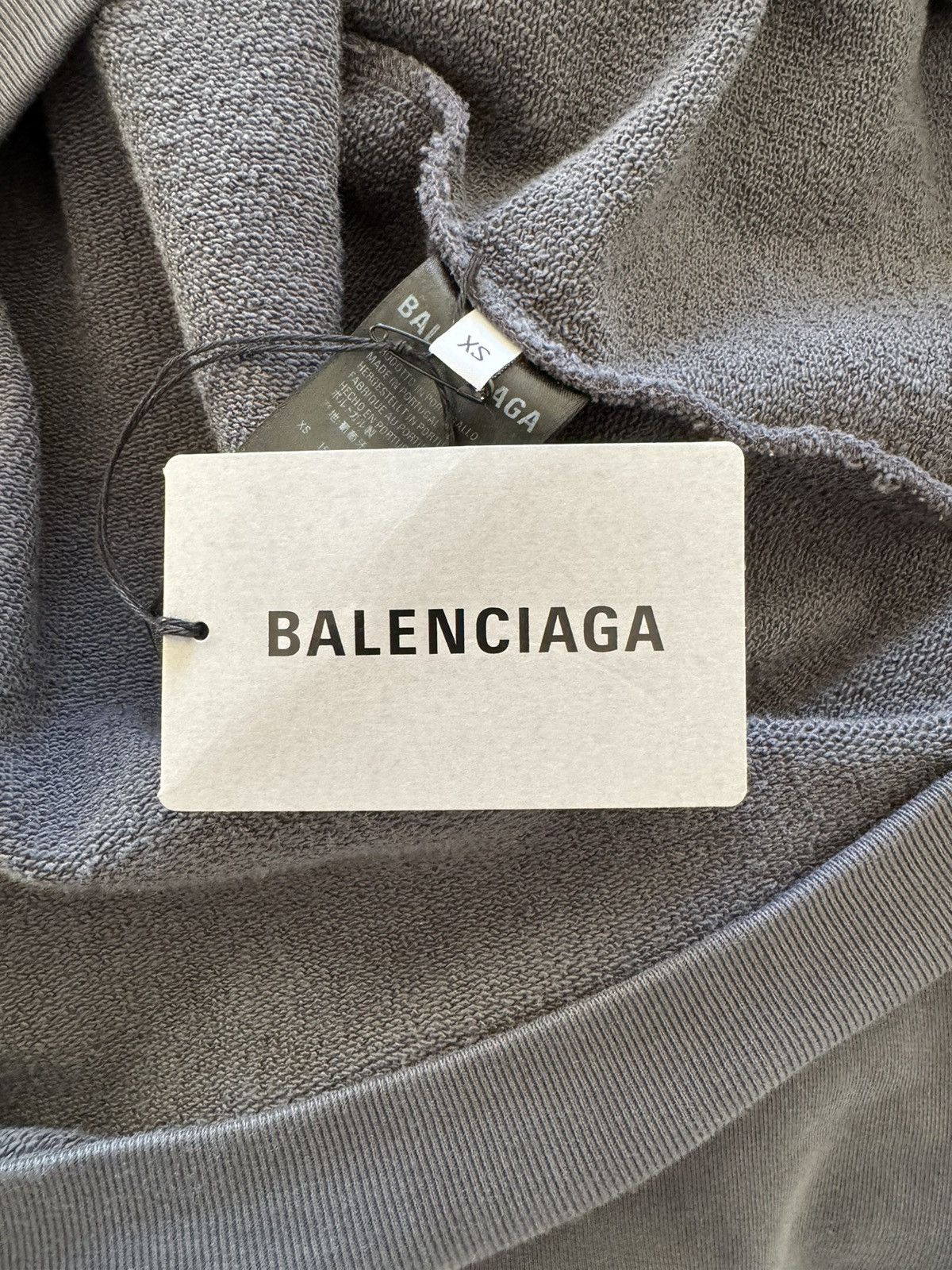 Balenciaga BALENCIAGA MEN'S POLITICAL CAMPAIGN HOODIE LARGE FIT IN GREY Size US XS / EU 42 / 0 - 10 Thumbnail