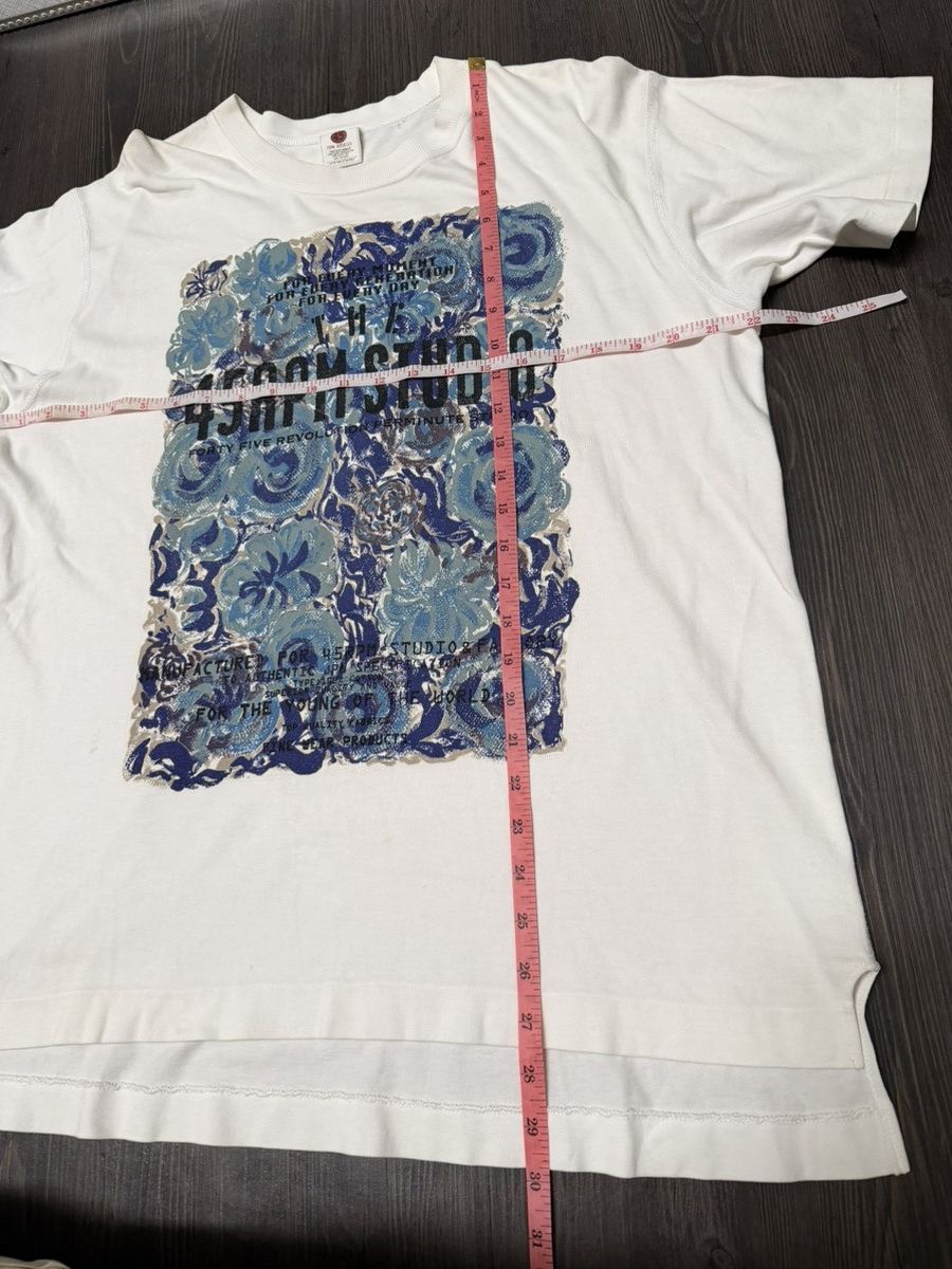 45rpm Vintage 45RPM STUDIO Blue Floral Graphic T-Shirt Size US L / EU 52-54 / 3 - 6 Thumbnail