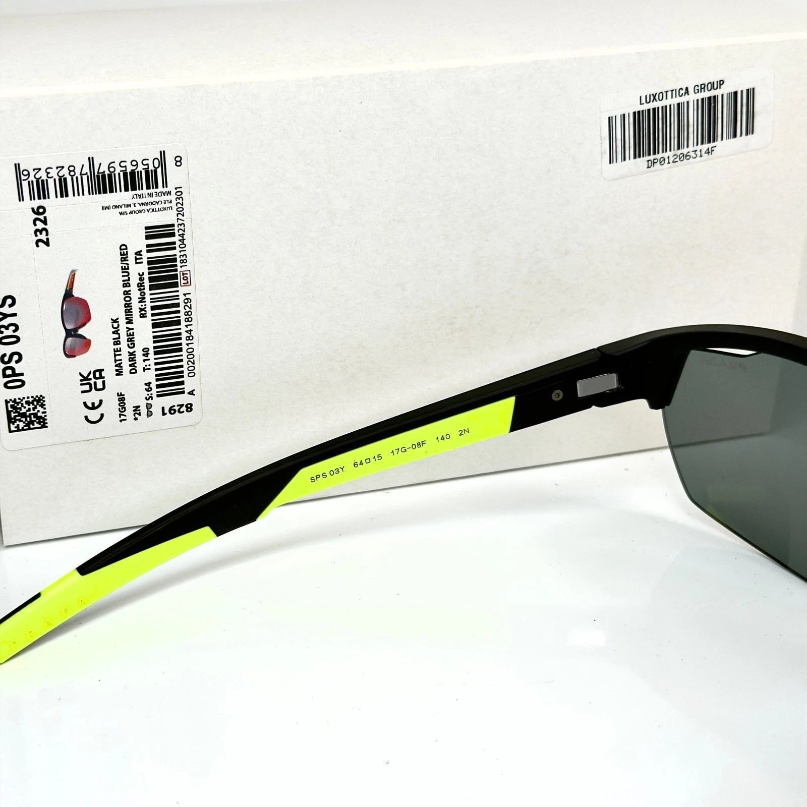 Prada PRADA PS03YS LINEA ROSSA IMPAVID 03Y Black Sport Sunglass Size ONE SIZE - 3 Thumbnail