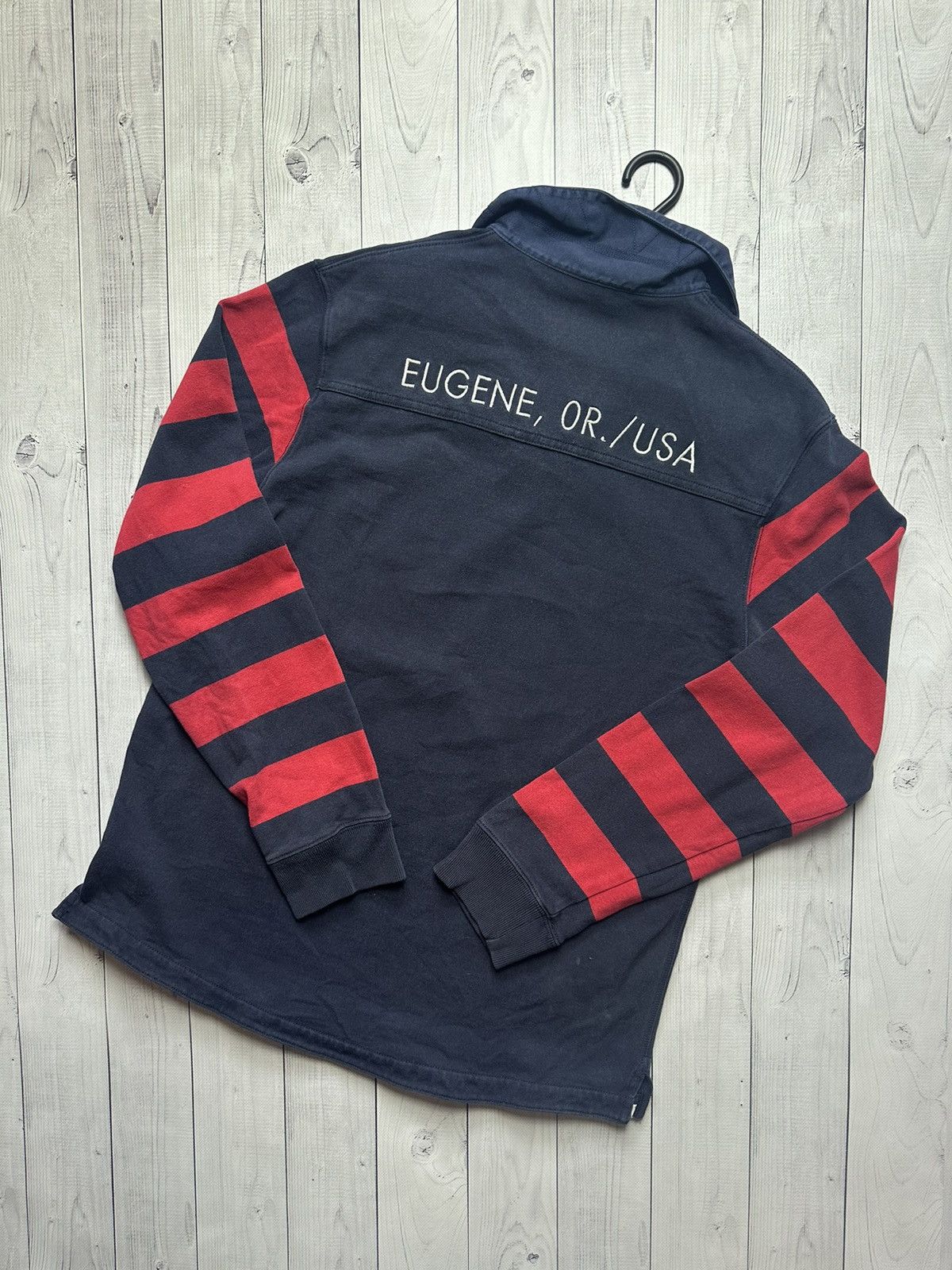 Nike × Vintage Vintage Nike Rugby jersey size L striped Oregon Size US L / EU 52-54 / 3 - 2 Thumbnail