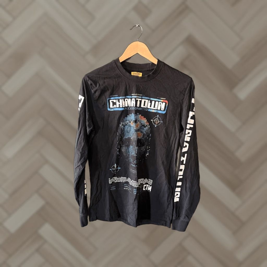 Vintage CHINATOWN MARKET Mens Black AI T-SHIRT Long Sleeve M Medium Cotton 100% Regular Fit Shirt Men Mens Size Black AI 90s? Size US M / EU 48-50 / 2 - 1 Thumbnail