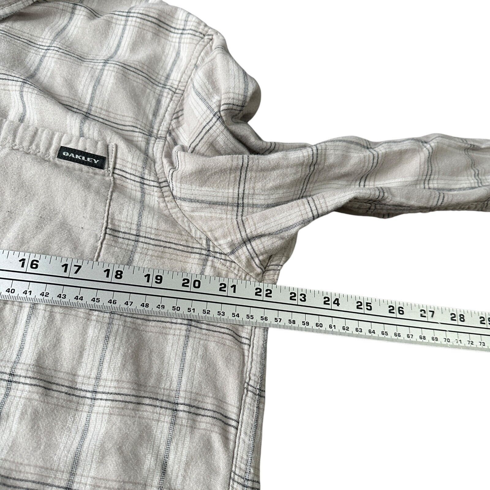 Oakley Oakley Flannel Shirt Mens L Light Beige Plaid Button-Down Size US L / EU 52-54 / 3 - 8 Thumbnail