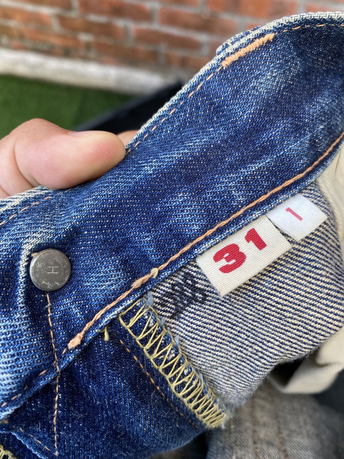Blue Blue Japan W31x31 vintage blue blue japan redline denime Size US 31 - 7 Thumbnail