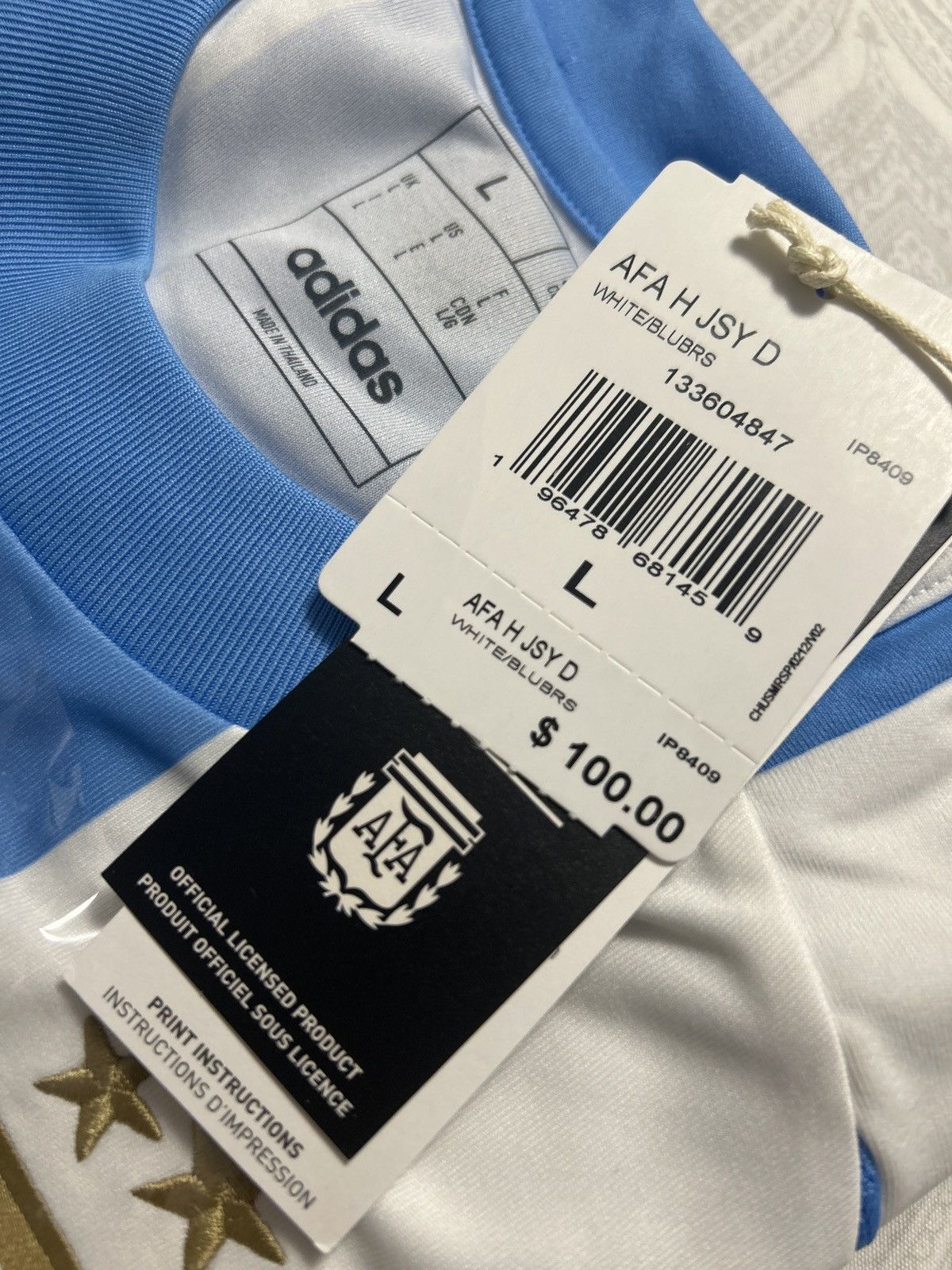 Adidas New Adidas Argentina 24 Home Jersey Size Large Size US L / EU 52-54 / 3 - 4 Thumbnail