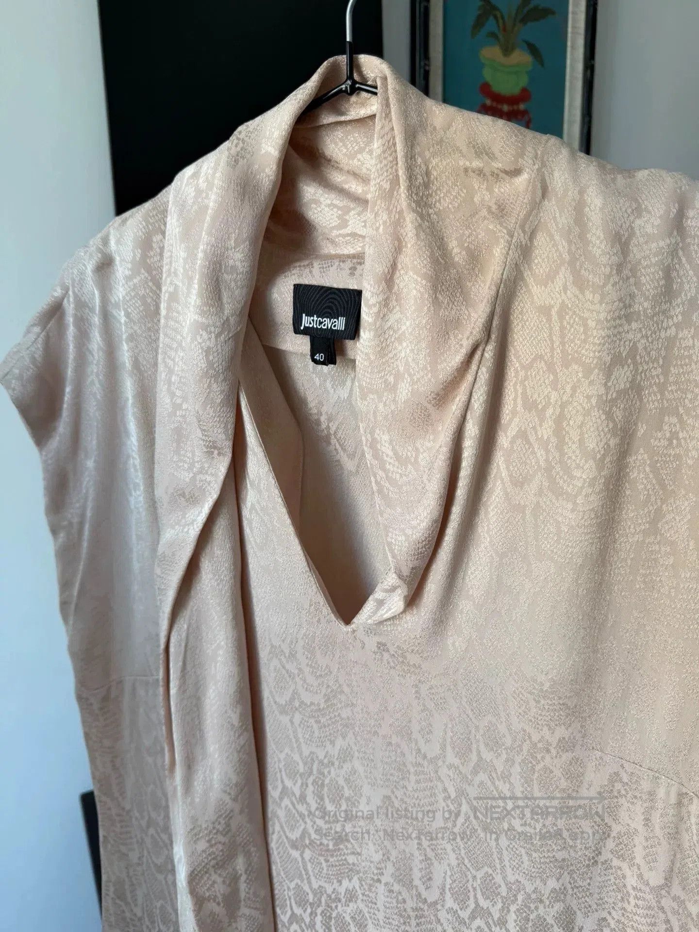 Just Cavalli Just Cavalli Pink Snake Print Scarf Top. Size M / US 6-8 / IT 42-44 - 8 Thumbnail