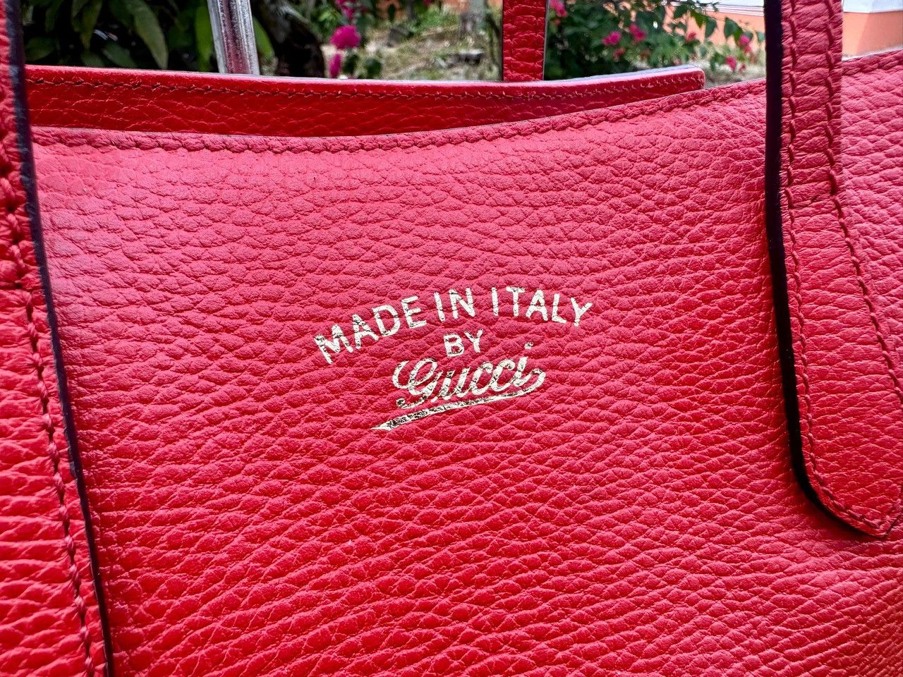 Gucci Authentic Gucci Swing Leather Medium Tote Bag Size ONE SIZE - 12 Thumbnail