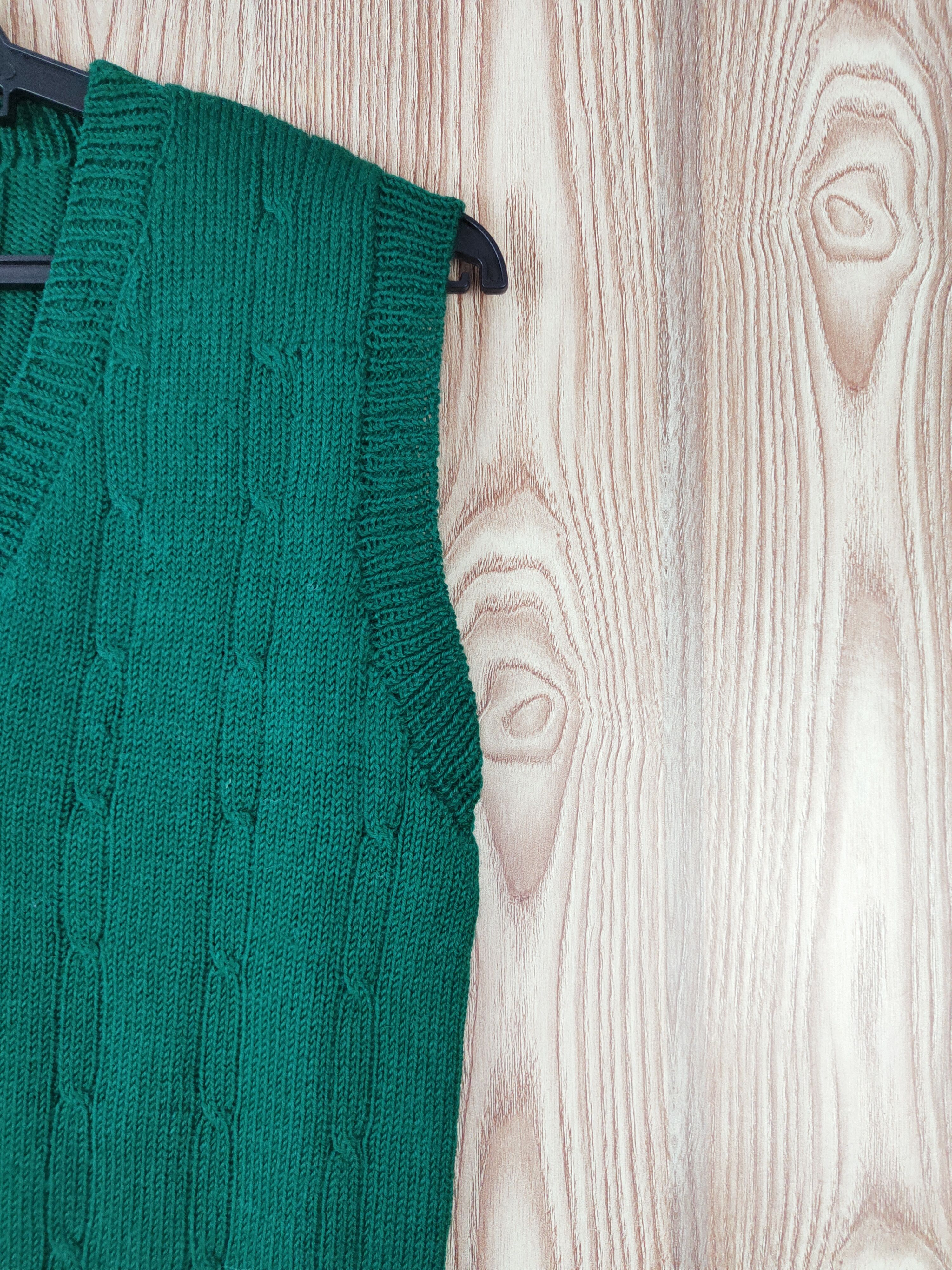 Homespun Knitwear × Japanese Brand × Vintage Japanese Brand Green Knitwear Vests #W675 Size XS / US 0-2 / IT 36-38 - 6 Thumbnail