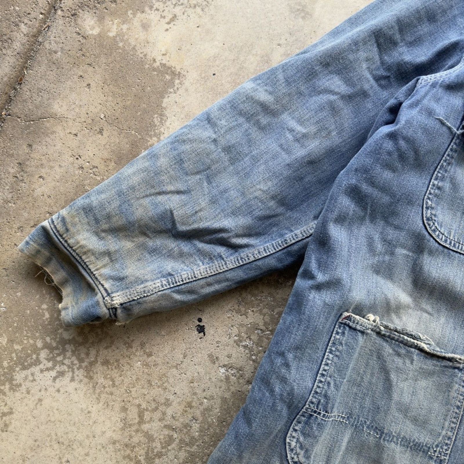 Vintage Thrashed Faded Distressed Sears Chore Coat ERD Grunge RRL Size US XL / EU 56 / 4 - 14 Thumbnail