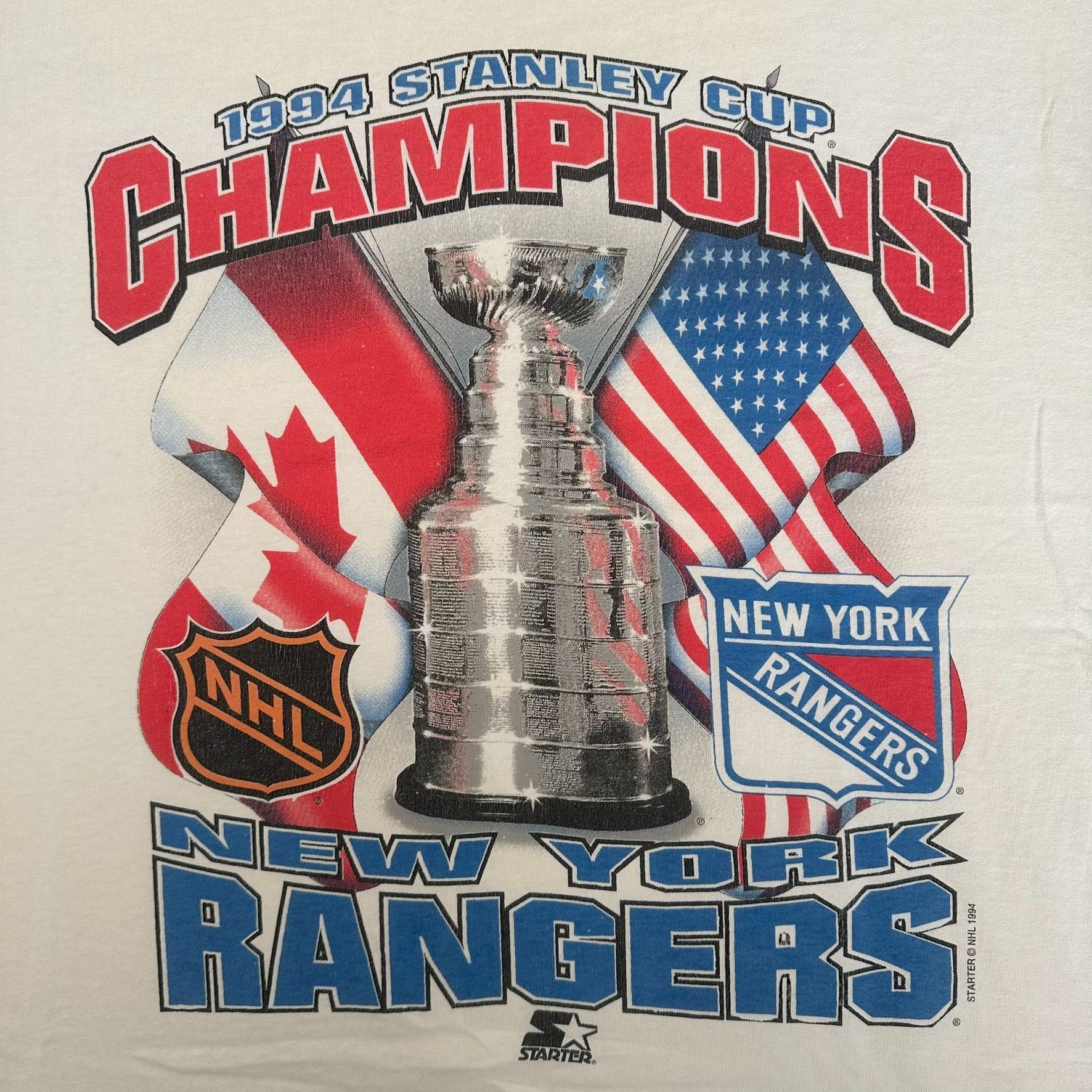 Starter Vintage 90s New York Rangers T-Shirt Starter Stanley Cup Tee Size US XL / EU 56 / 4 - 2 Thumbnail