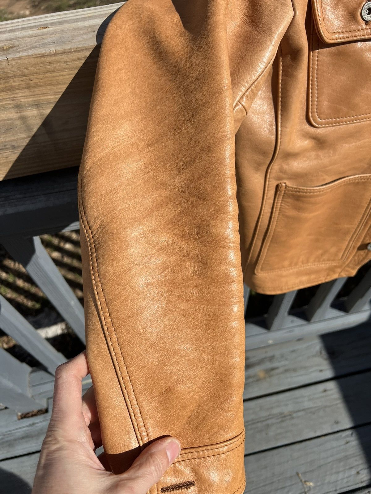 Y'2 Leather Y’2 Leather Shop Vancouver Kakishibu Scar Chore Jacket Size US M / EU 48-50 / 2 - 7 Thumbnail