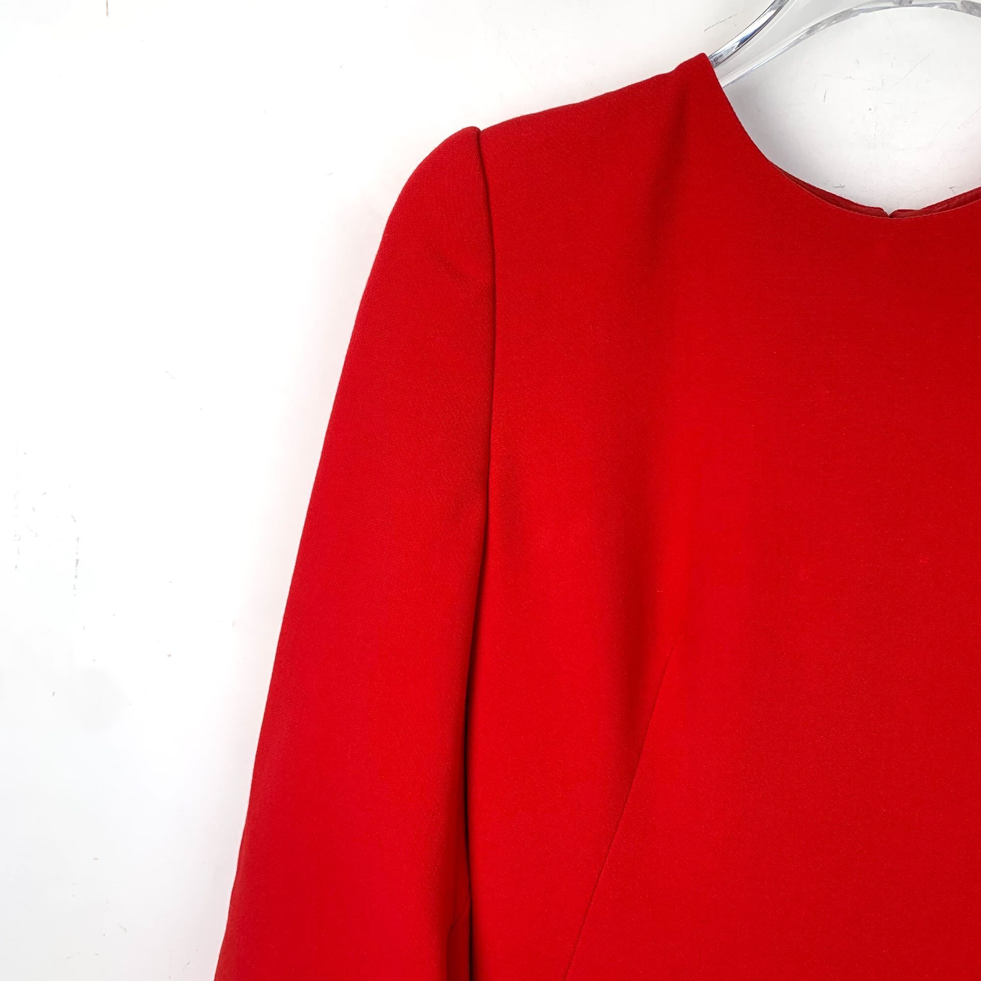 Alexander McQueen Alexander McQueen Red Round-Neck Half-Sleeve Dress Size 38 S Size S / US 4 / IT 40 - 7 Thumbnail