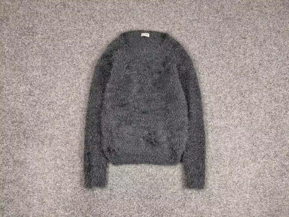 Japanese Brand Vintage Japan Gray Mohair Style Fuzzy Unisex Knit Sweater Size US S / EU 44-46 / 1 - 2 Thumbnail
