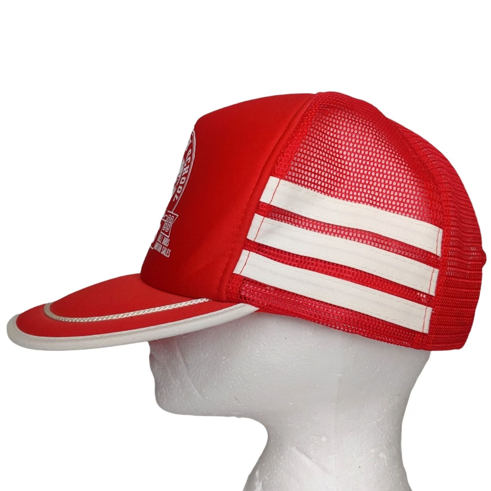 Vintage VINTAGE Southern High School Rams Football 1988 Cap Trucker Nissin Red 3 Stripe Mens Size ONE SIZE - 2 Thumbnail