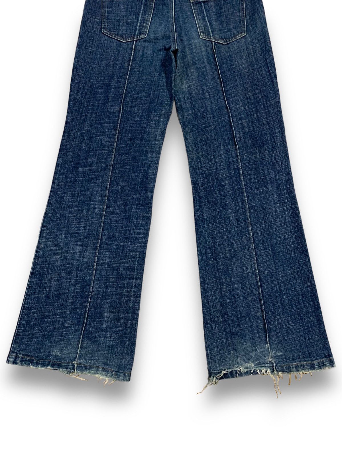Japanese Brand Vintage Camel Road Faded Wash Flare Bell Bottom Panel Jeans Size US 31 - 12 Thumbnail