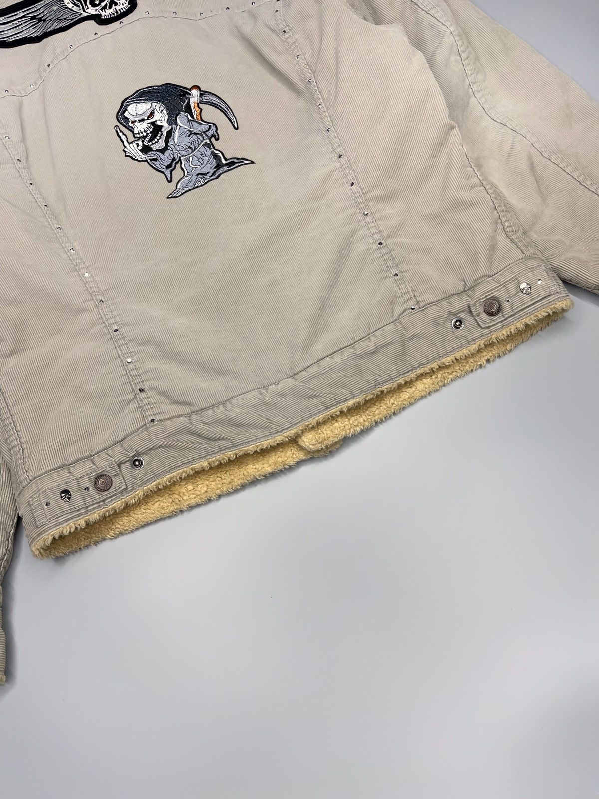 Designer × Levi's Levis Sherpa Skull Velvet Jacket Size US L / EU 52-54 / 3 - 8 Thumbnail