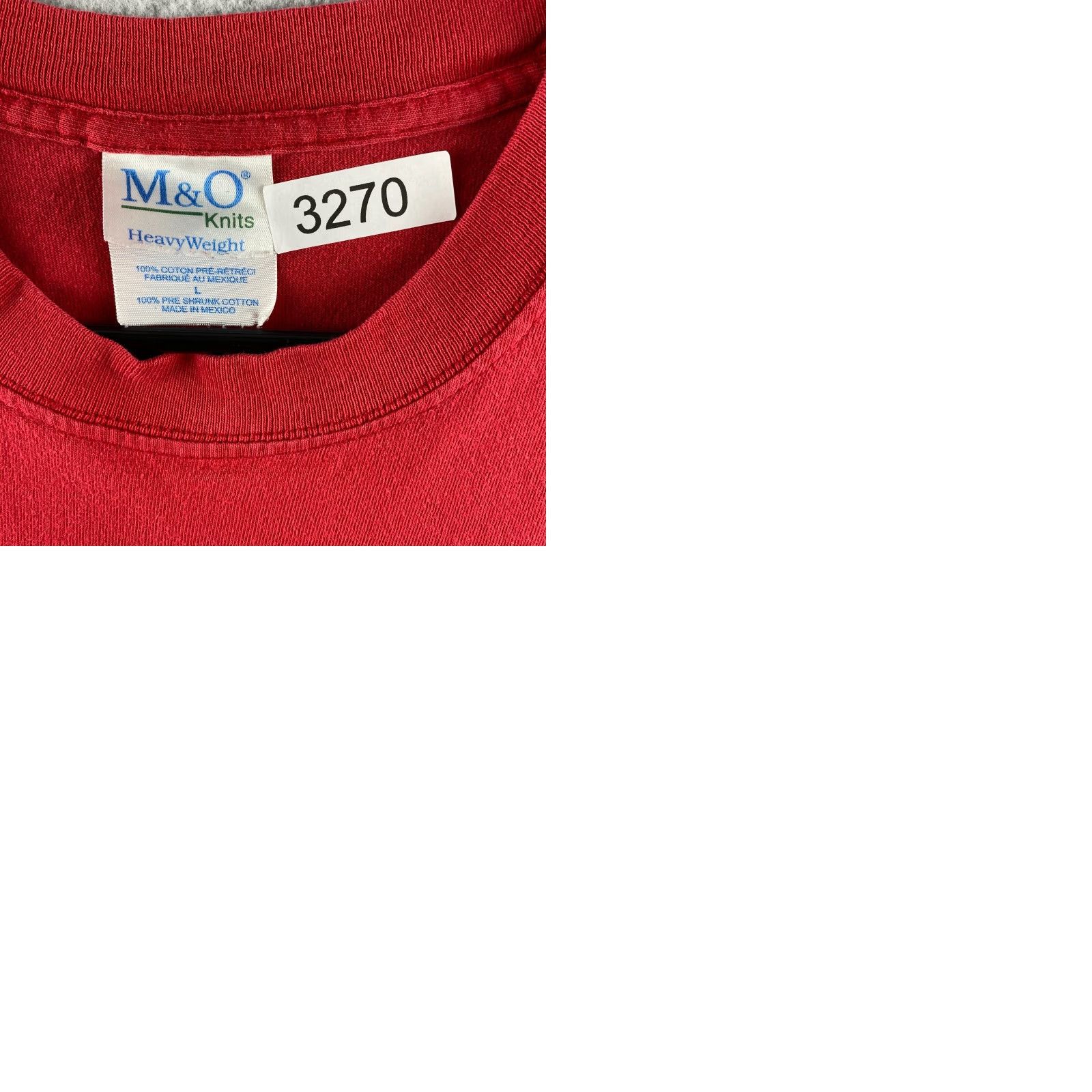 Vintage VINTAGE M&O KNITS Shirt Mens L Red Heavyweight Knit Short Sleeve Logo Modern 90s T-Shirt Boys, Womens, Mens, Womens Size US L / EU 52-54 / 3 - 10 Thumbnail