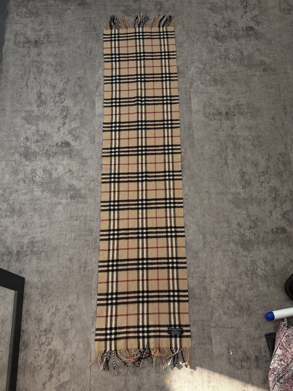 Burberry Burberry London Nova Check Pattern Beige Cashmere Scarf Size ONE SIZE - 7 Thumbnail