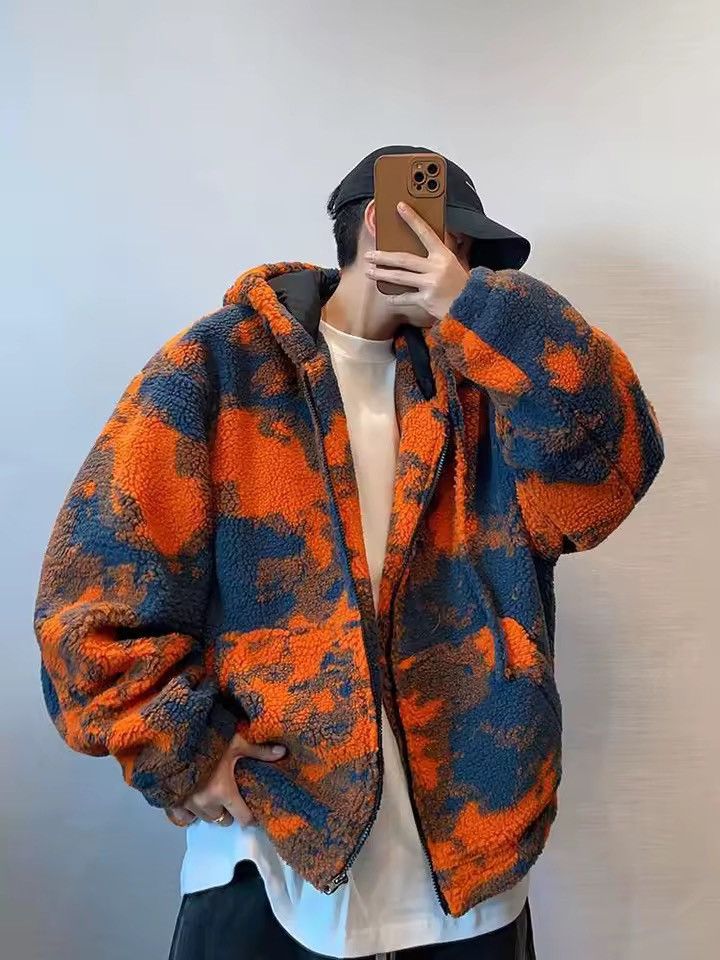 Other Polar Fleece Streetwear Jacket Tie Dye Warm Zipper Outdoor Size US L / EU 52-54 / 3 - 4 Thumbnail