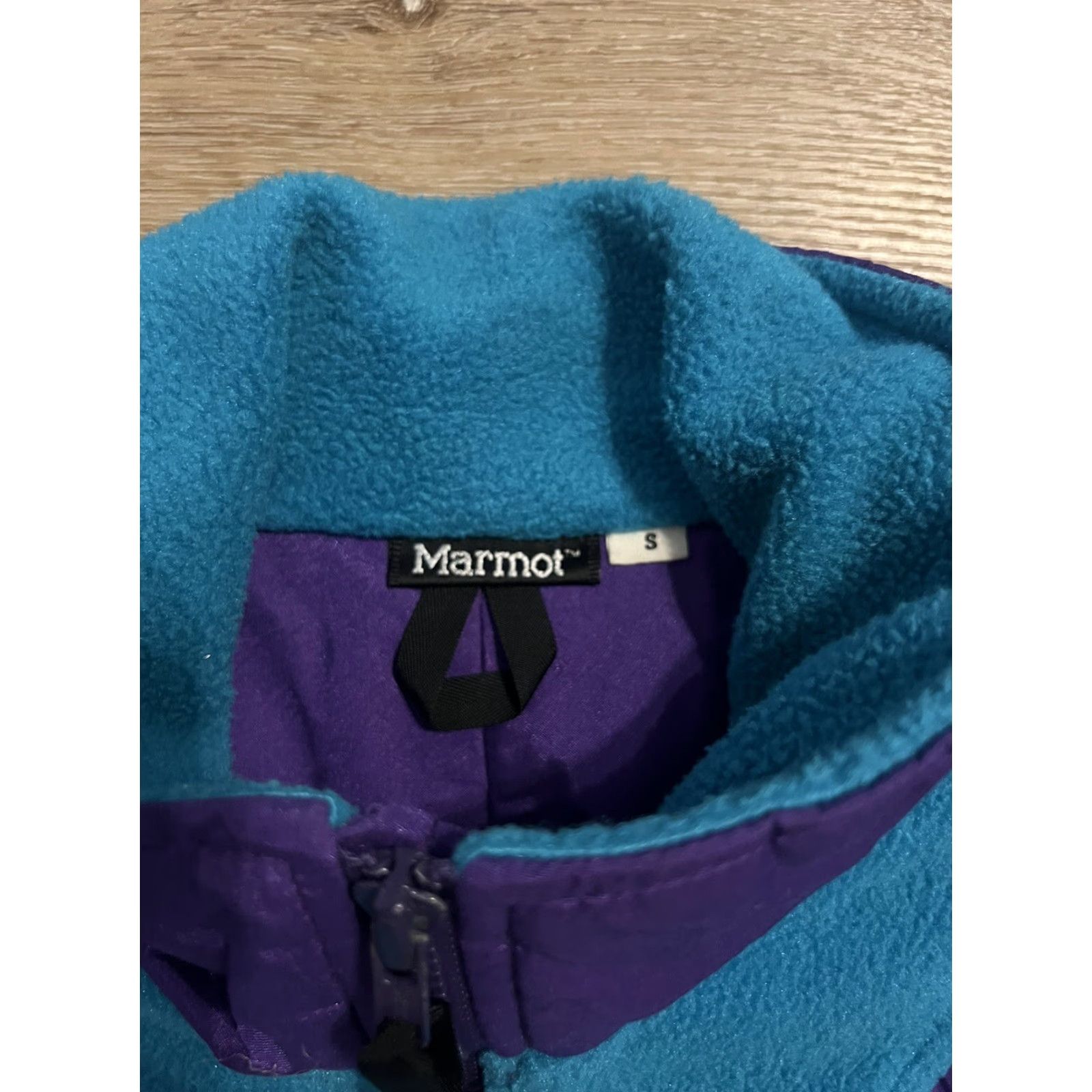 Marmot VINTAGE Marmot Womens Jacket 90s Fleece Zip Up Blue Purple sz Small - Basic Jacket Womens Exposure? Size S / US 4 / IT 40 - 3 Thumbnail