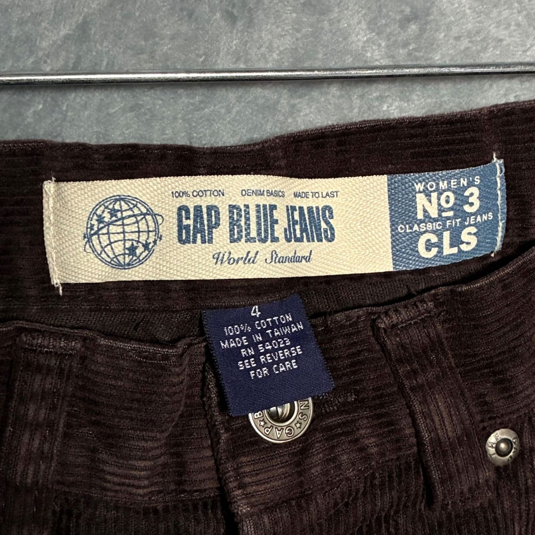 Gap VINTAGE GAP Jeans No 3 Classic Fit Brown Corduroy Cropped Fit Pants Women's 4 Size 27" / US 4 / IT 40 - 5 Thumbnail