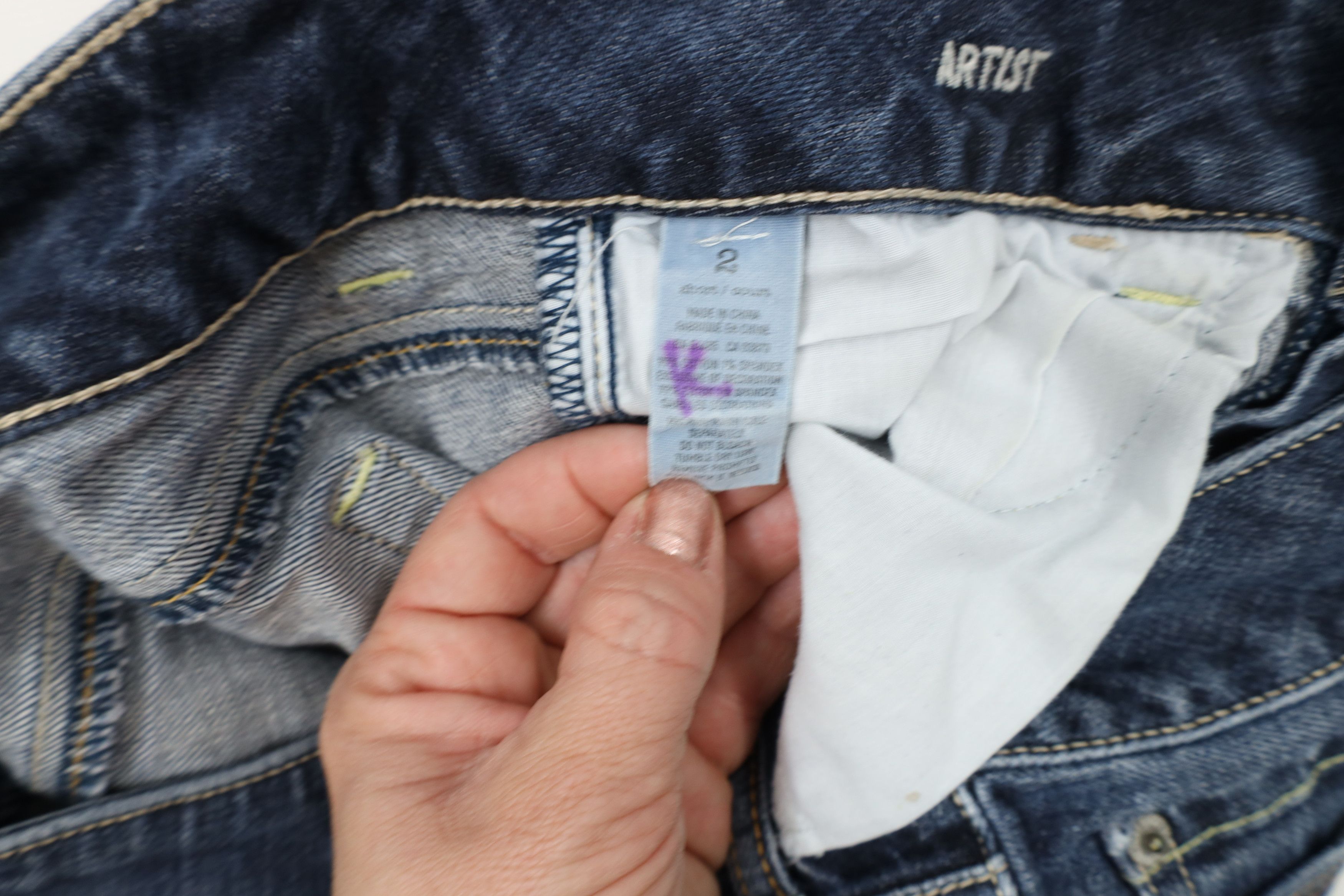 American Eagle Outfitters × Vintage Vintage Y2K American Eagle Outfitters Babydoll Flared Jeans Size 26" / US 2 / IT 38 - 10 Thumbnail