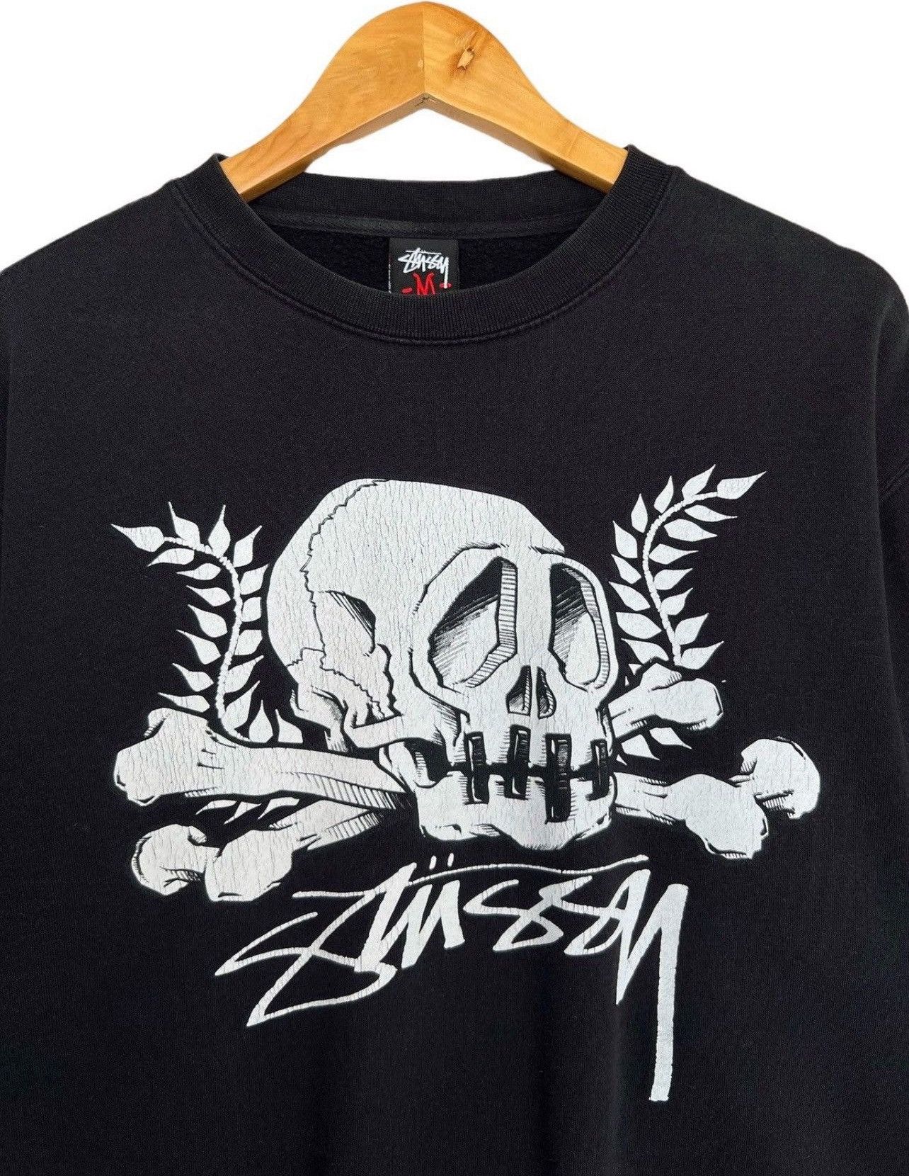 Stussy Vintage Stussy Skull Black Baggy Sweatshirt Large Size US L / EU 52-54 / 3 - 4 Thumbnail