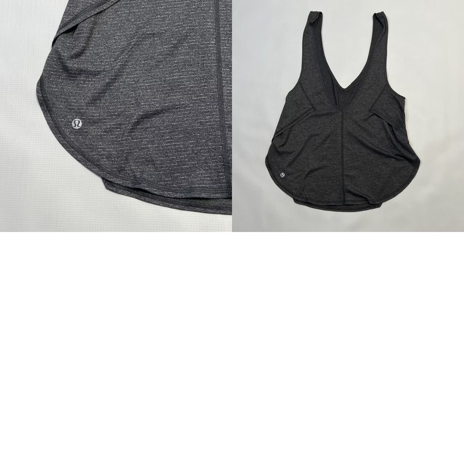 Lululemon Lululemon Tank Top Womens Small Sculpt II Open Back Lightweight Singlet Yoga Shimmer Black/Grey Heather Strappy Adjustable Open Back Gym Size S / US 4 / IT 40 - 9 Thumbnail