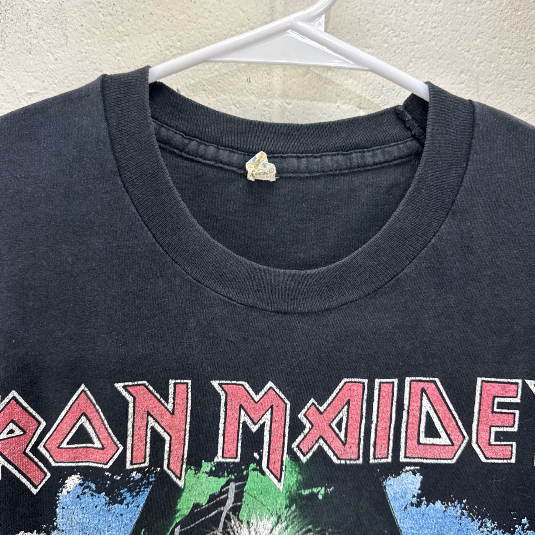 Vintage VINTAGE Iron Maiden Shoot That Fukker Tour T Shirt Mens Medium Black 80s 90s Rock Music Band Rare Size US M / EU 48-50 / 2 - 4 Thumbnail